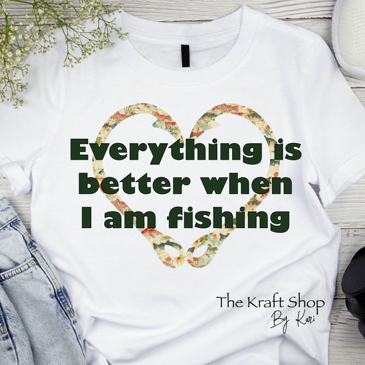 DTF ready to press transfer. Everything is better when I am fishing Direct to film heat press transfer. DTF Print #11501