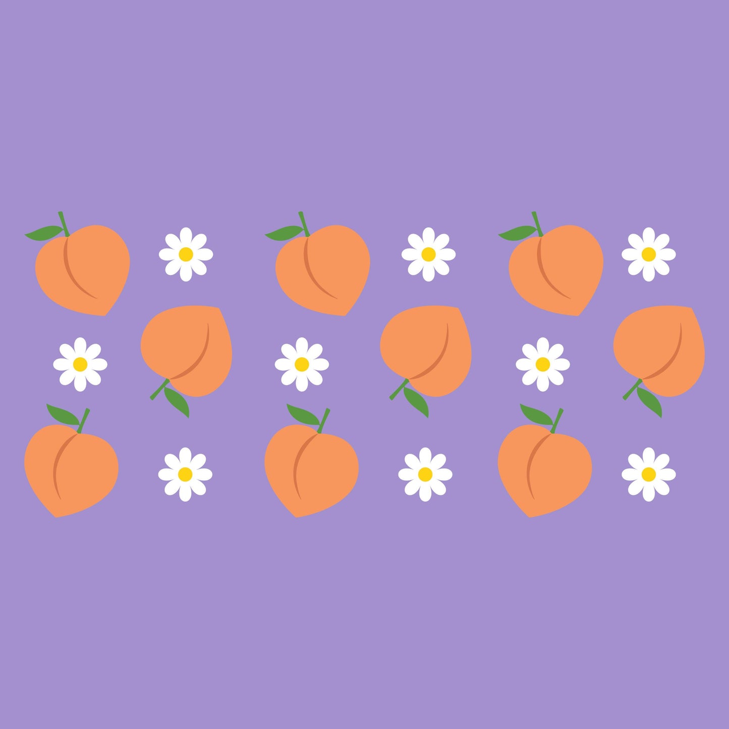 UV DTF Sticker print. Fruit and daisy flowers glass can wrap decal, tumbler decal, permanent sticker. #5410