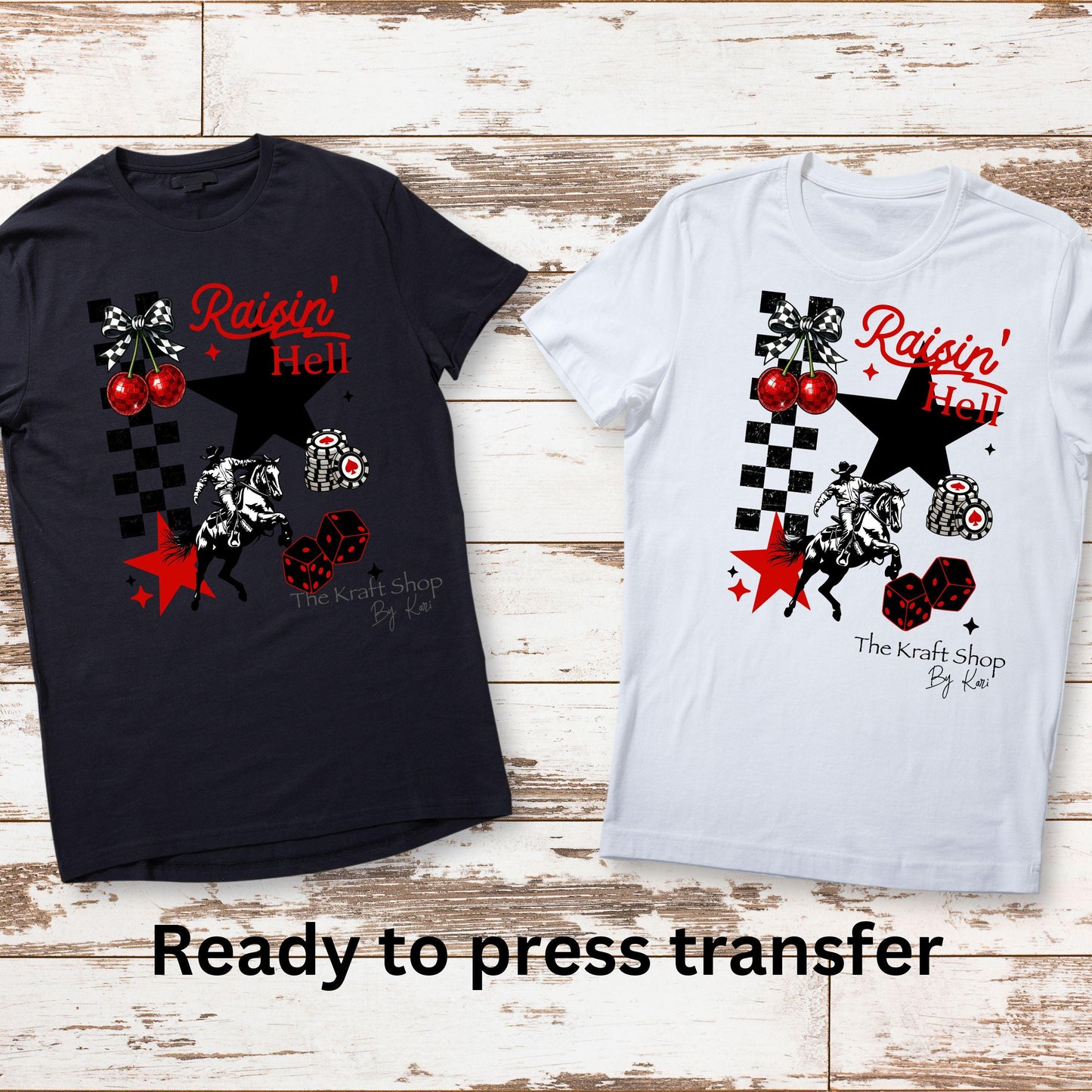 DTF ready to press transfer. Raisin Hell Collage shirt image DTF Print #11507