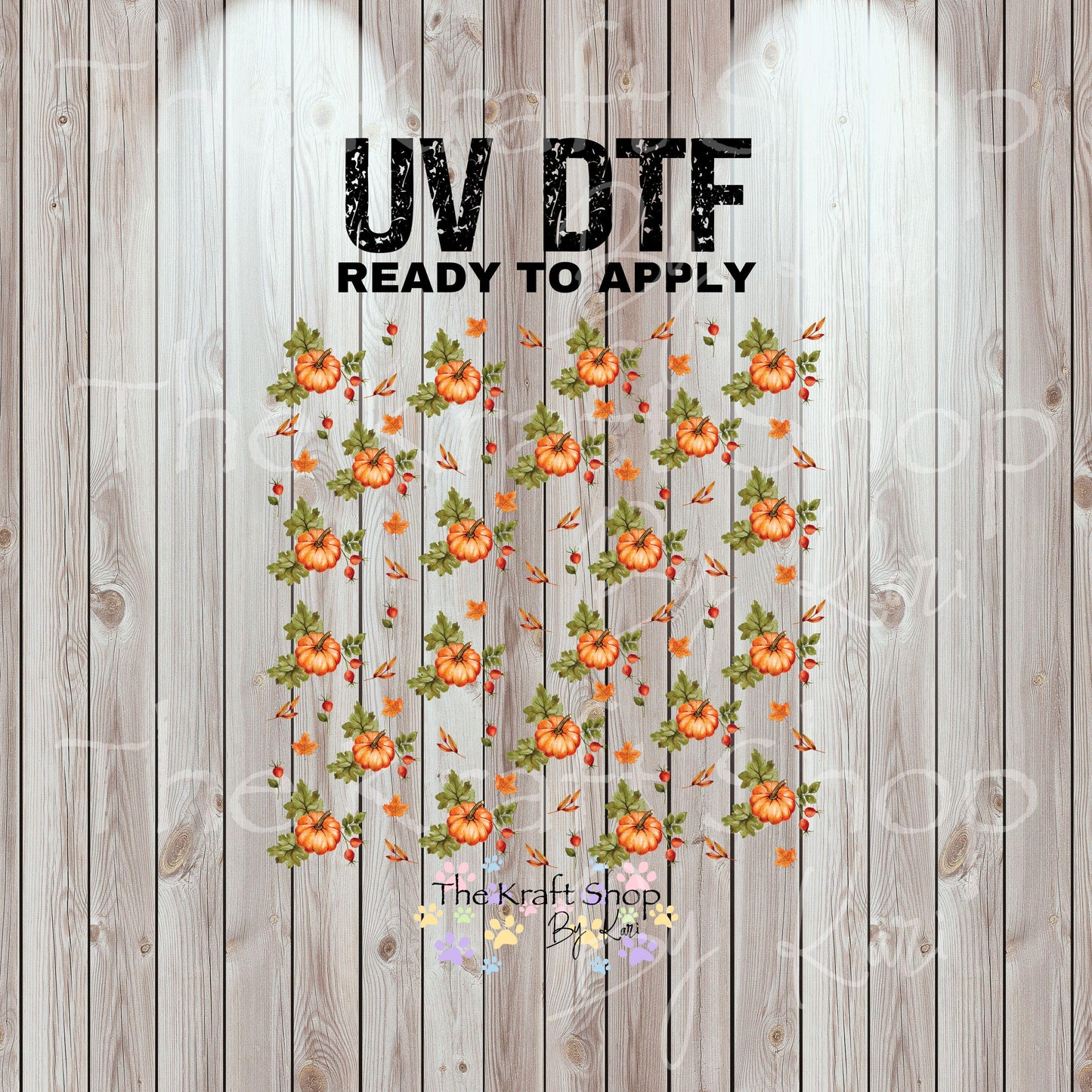UV DTF Sticker print Pumpkin leaves Element sheet decal, tumbler decal, permanent sticker. Uv wrap for glass can tumbler. #7339