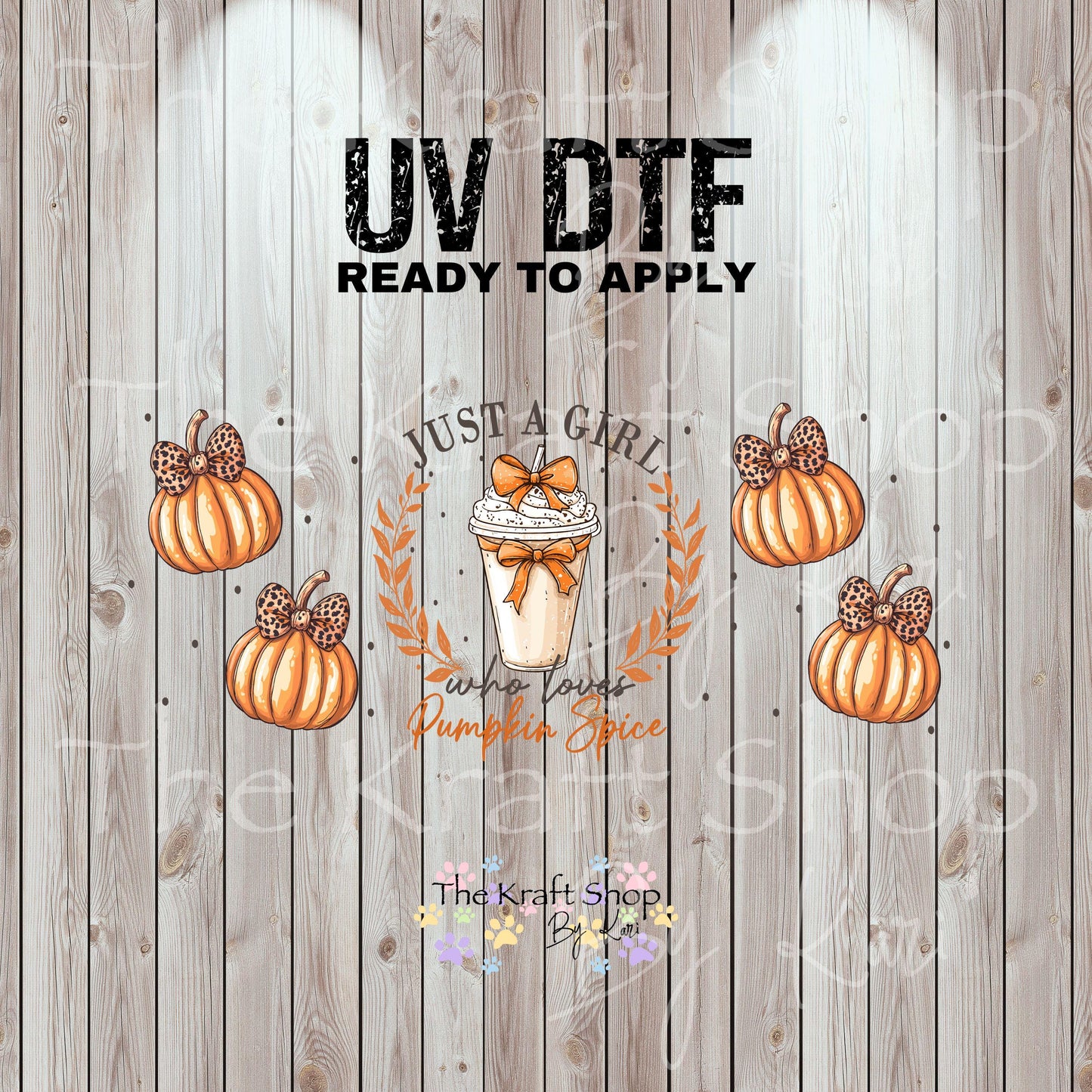 UV DTF Sticker print. Just a girl that loves pumpkin spice elements wrap decal, tumbler decal UV wrap for glass can tumbler#7355