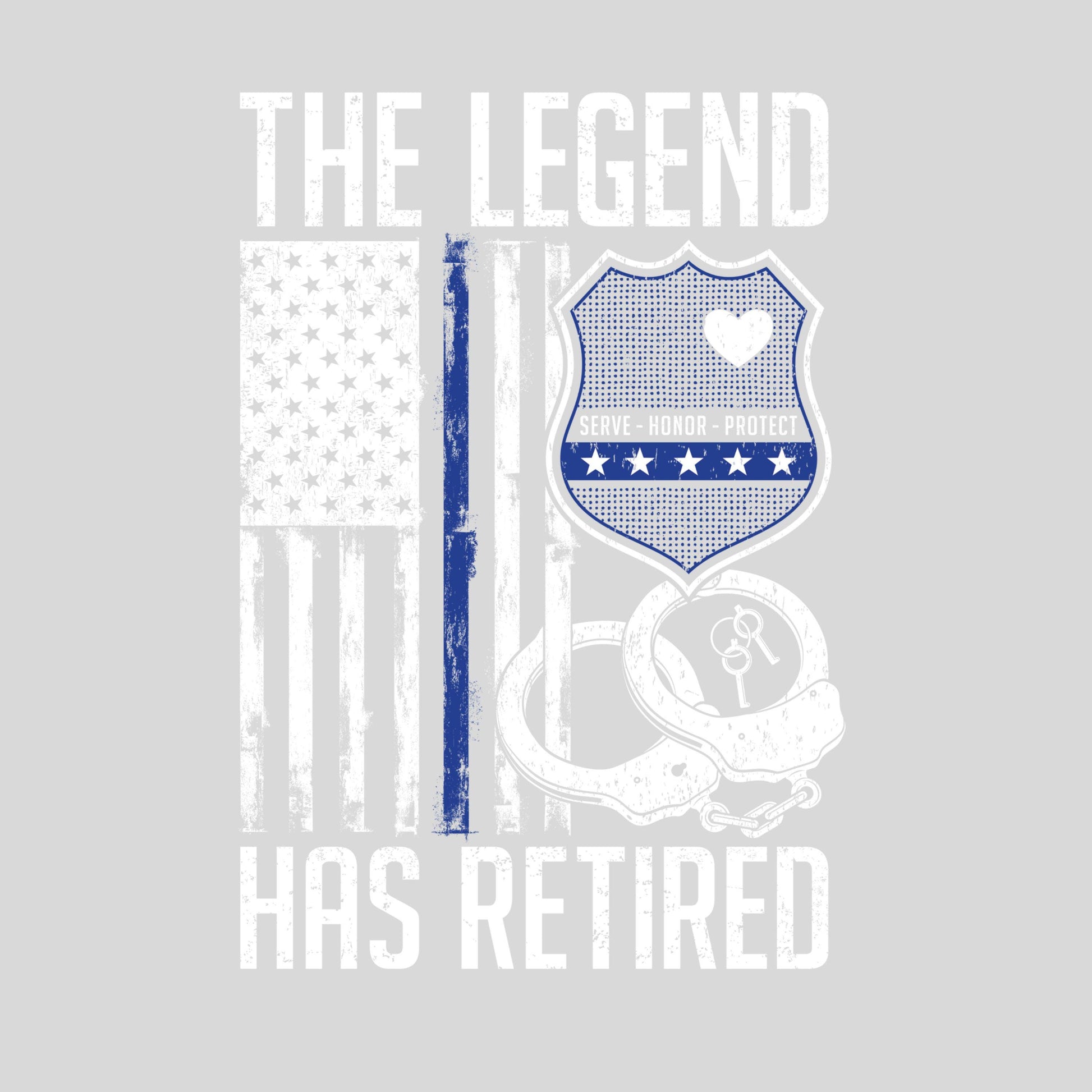UV DTF Sticker print. The Legend Has Retired Serve Honor Protect decal, tumbler decal, permanent sticker #4564