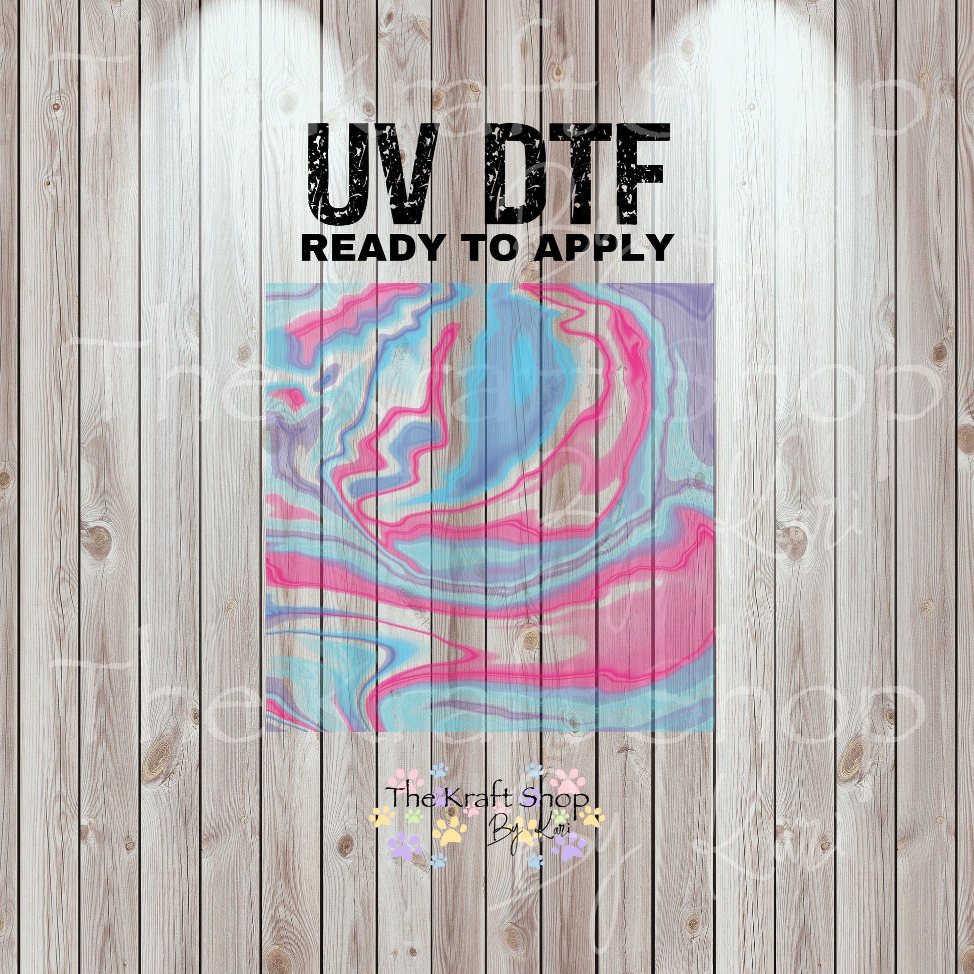 UV DTF Sticker print. Hydro dip cheat sheet helper wrap #13 Pink purple mint tumbler decal. #10320