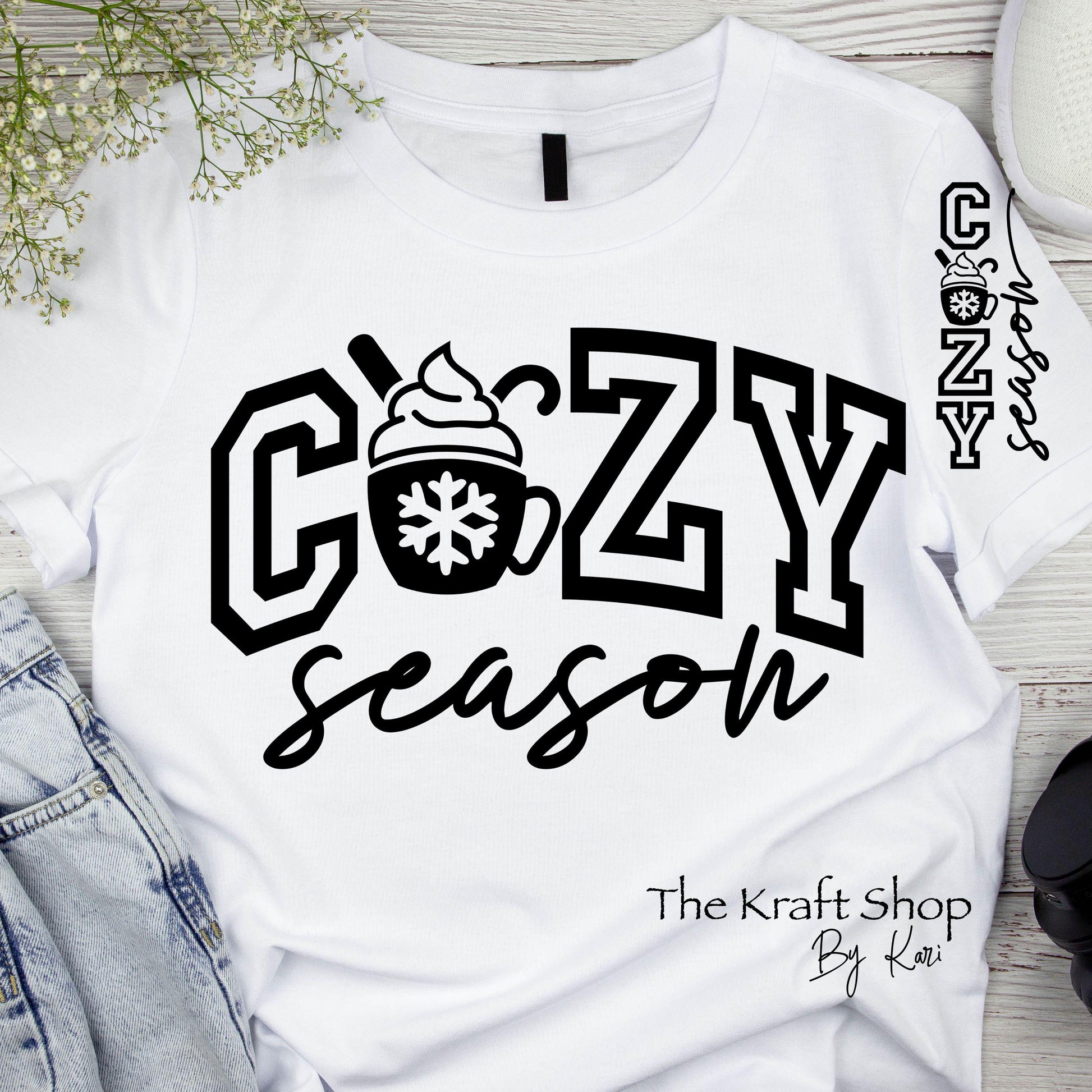 DTF ready to press transfer Cozy Season set of two shirt transfers, DTF Print#11549