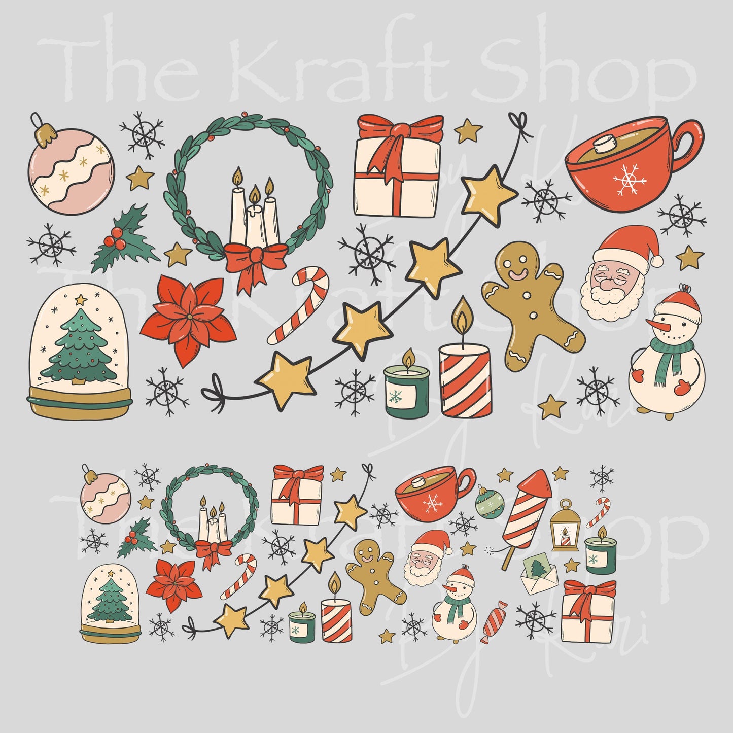 UV DTF 40 oz ready to apply Christmas wrap with old fashioned images vintage. Permanent sticker. UV wrap quencher #3173