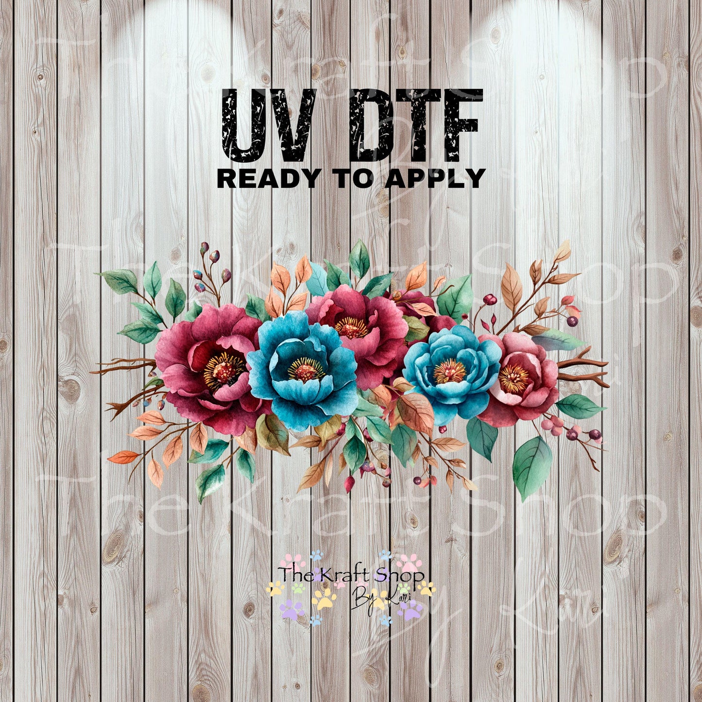 UV DTF Sticker print. Beautiful flowers or element decals tumbler decal. Glass can wrap. #5440