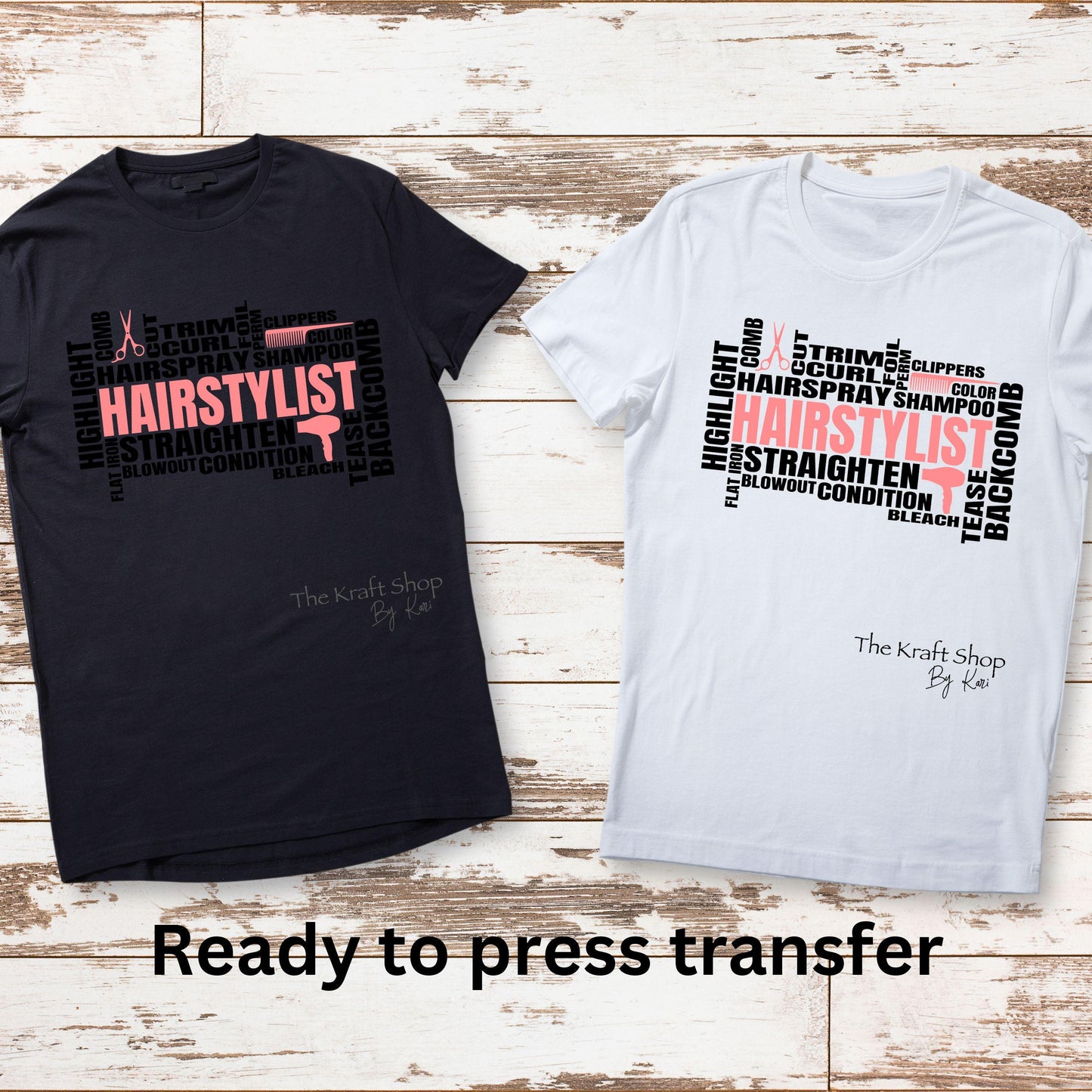 DTF ready to press transfer Hairstylist word art shirt transfer, DTF Print#11558