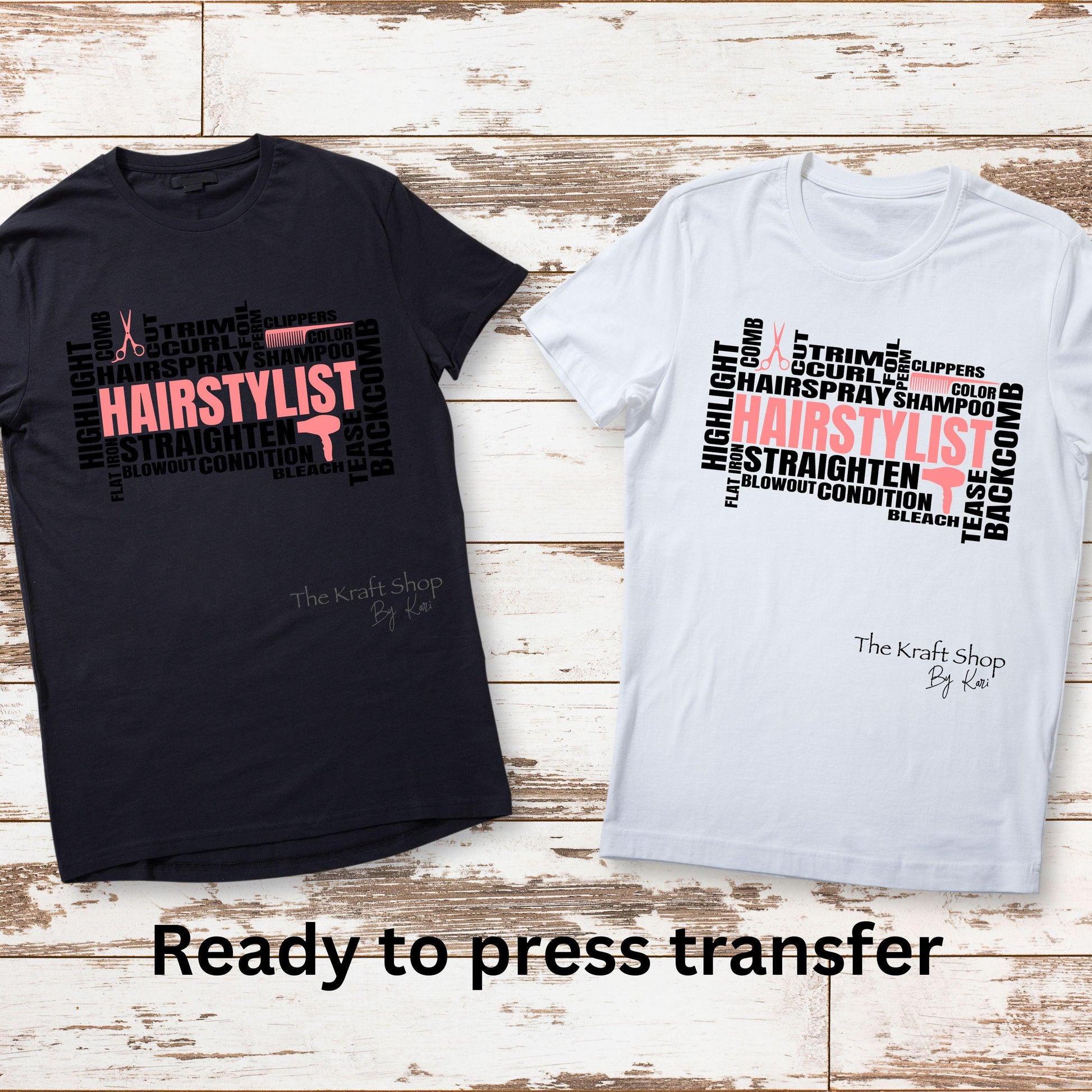 DTF ready to press transfer Hairstylist word art shirt transfer, DTF Print#11558