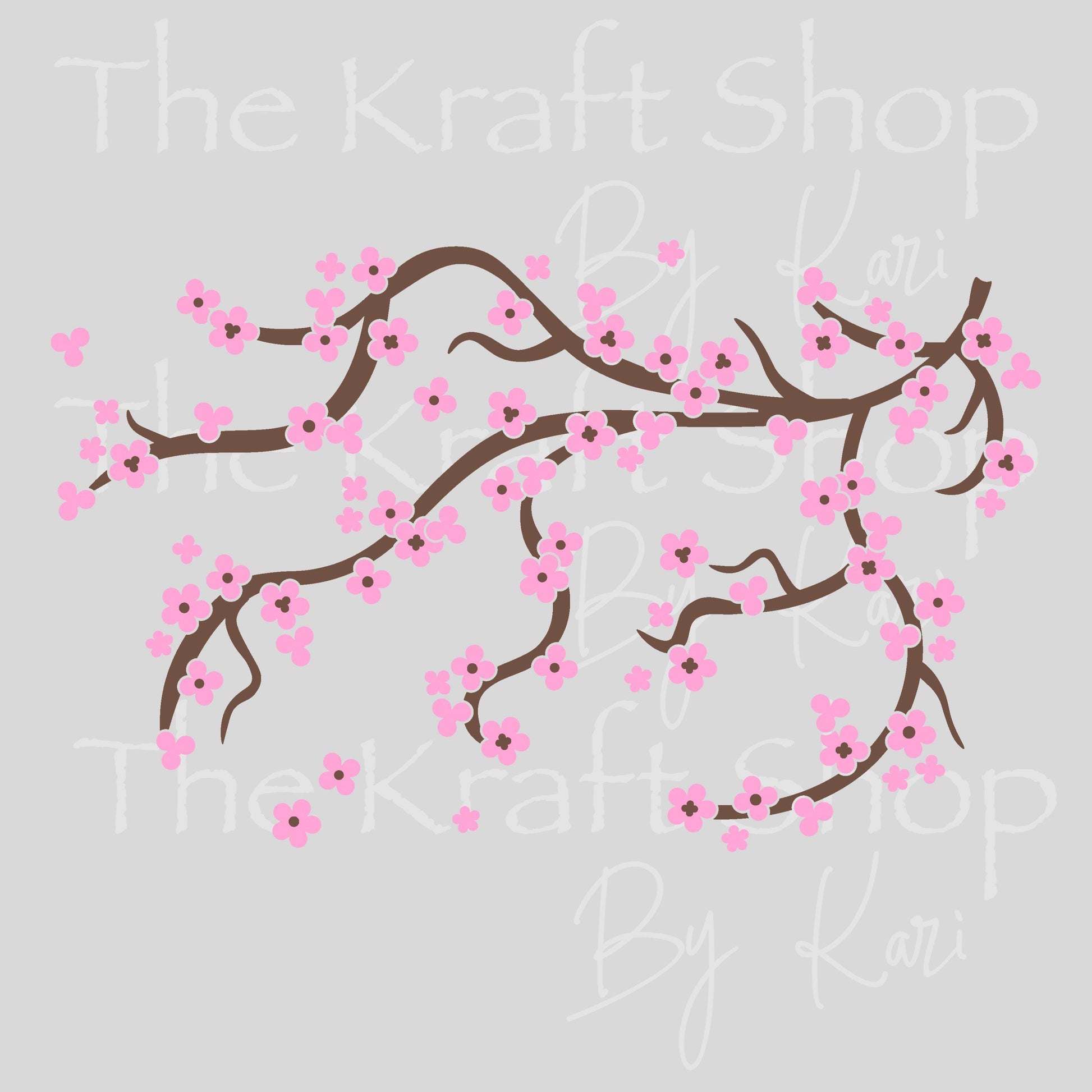 UV DTF Sticker print. Pink Sakura 24 oz tapered wrap or element sheet of decals for acrylic tumblers #5455