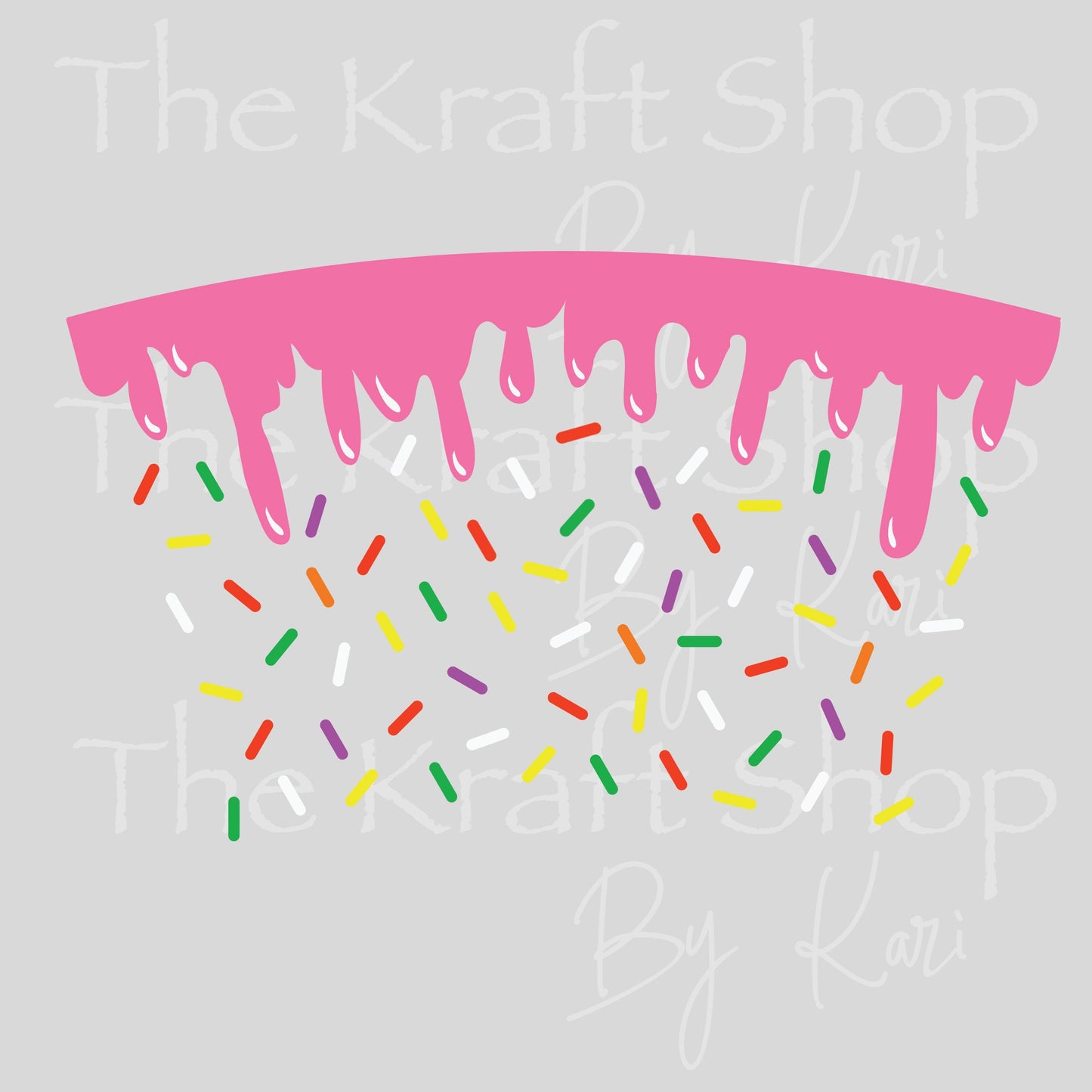 UV DTF Sticker print. Drip Sprinkles 24 oz tapered wrap or element sheet of decals for acrylic tumblers #5456