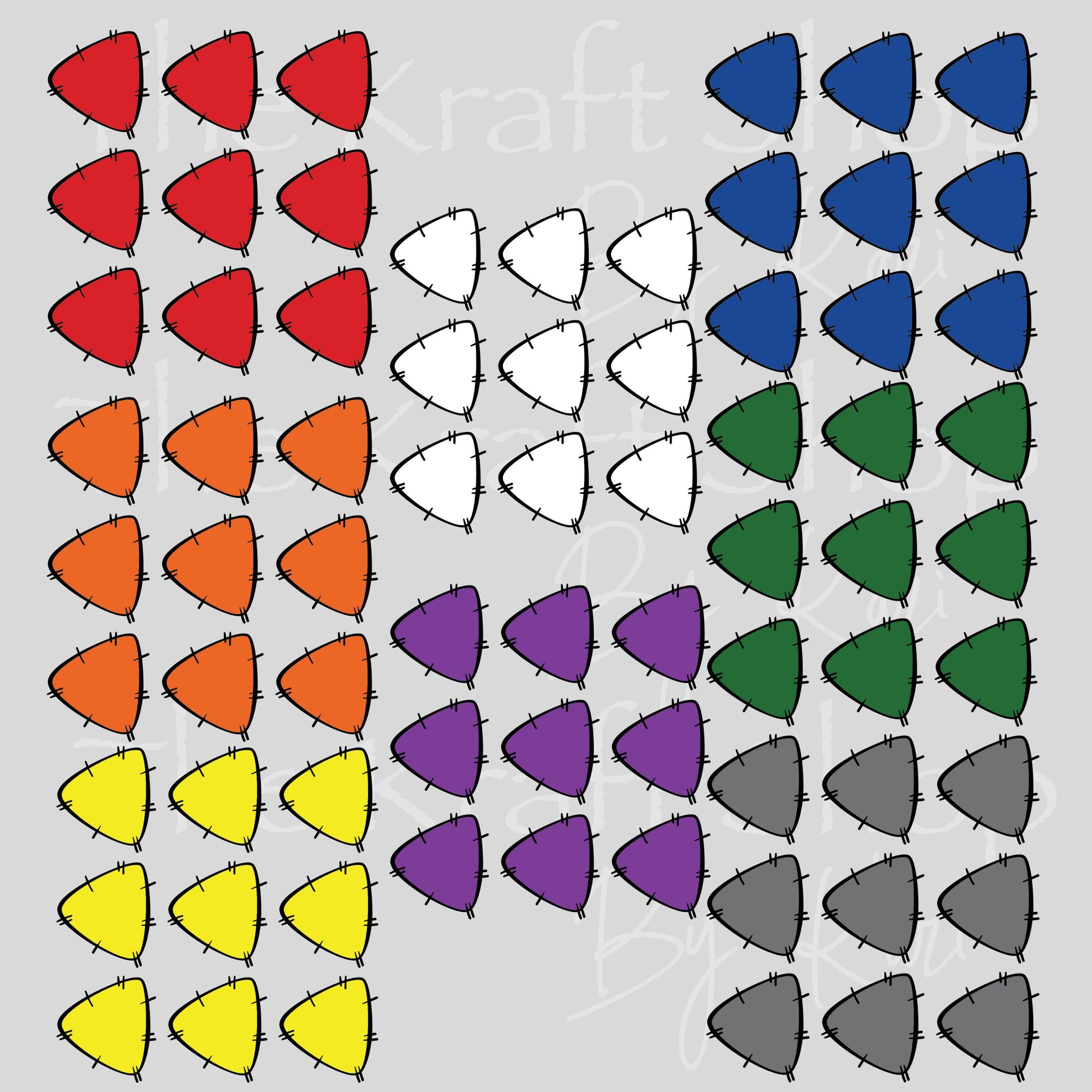 UV DTF Sticker print Patchwork Triangles Element sheet, tumbler decal, permanent sticker. #10340