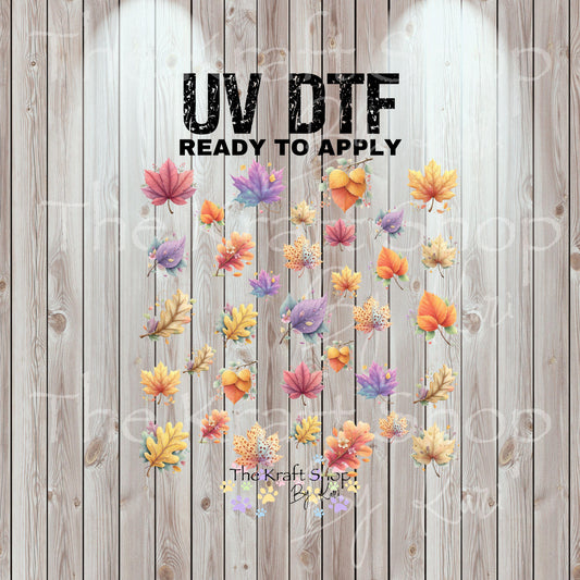 UV DTF Sticker print Patchwork Ghost Halloween Element sheet 8 x 8 or 10 x 10 decal, tumbler decal, permanent sticker. #10342