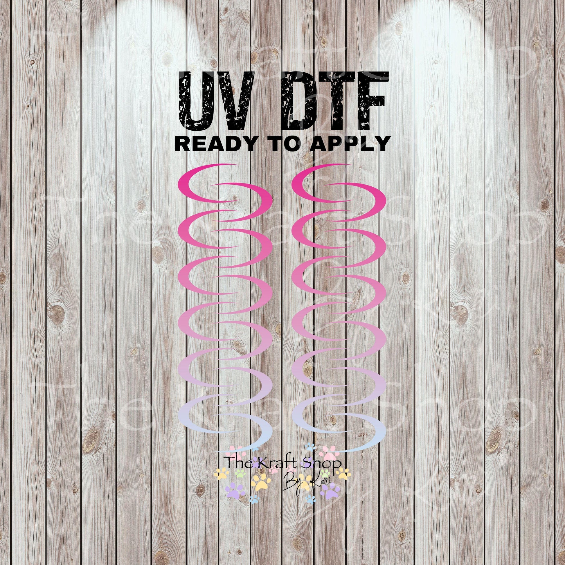UV DTF Sticker print. Half circle shapes ombre element decal, tumbler decal, permanent sticker. #10348