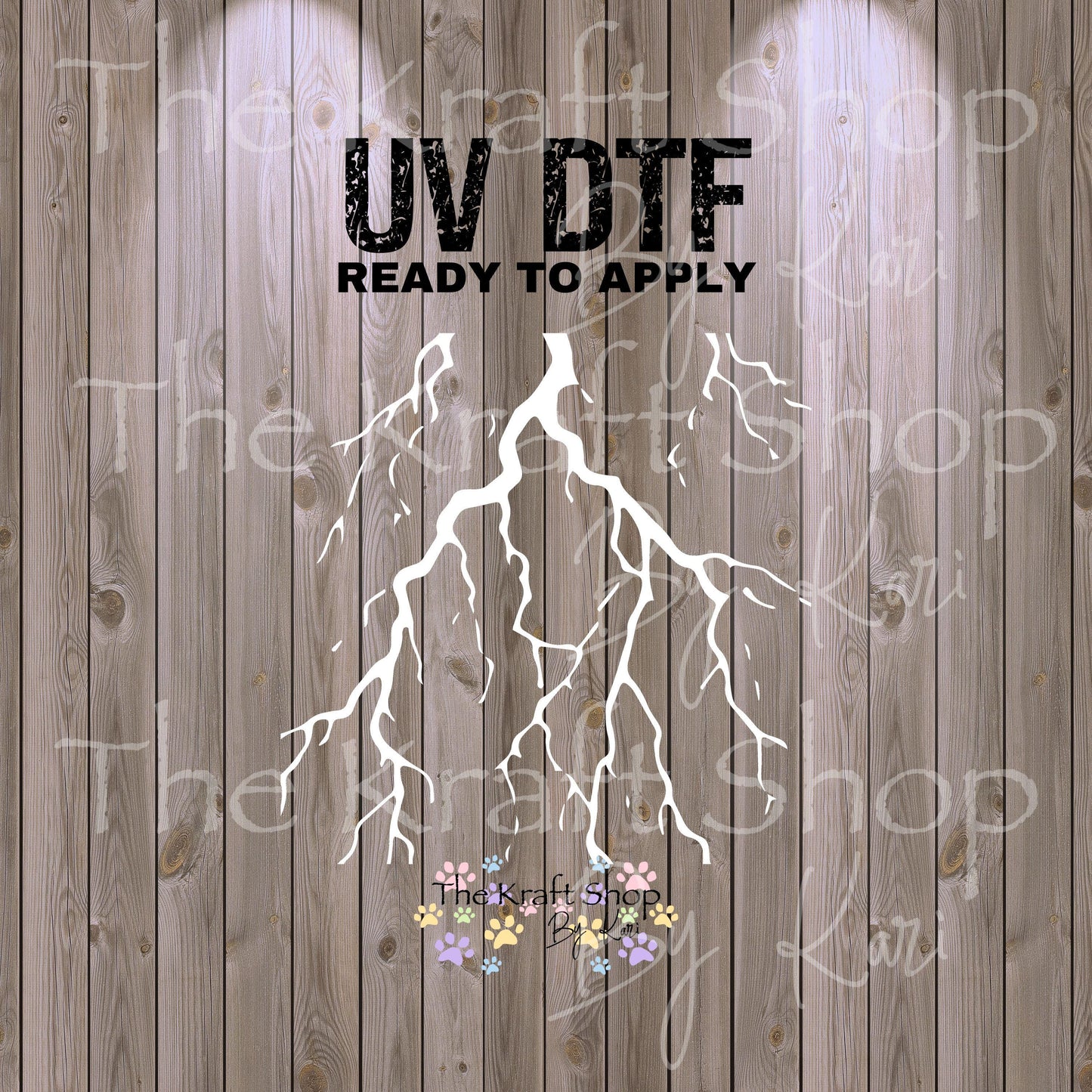UV DTF Sticker print Lightening bolts Element sheet 8x8 or 4 pk of 4 inch decal, tumbler decal, permanent sticker. #10336