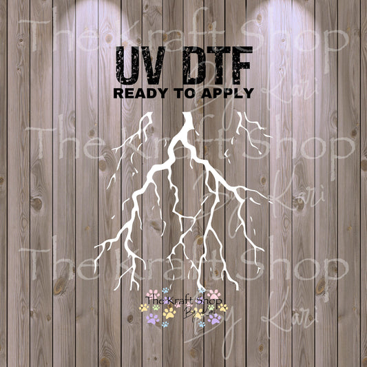 UV DTF Sticker print Lightening bolts Element sheet 8x8 or 4 pk of 4 inch decal, tumbler decal, permanent sticker. #10336