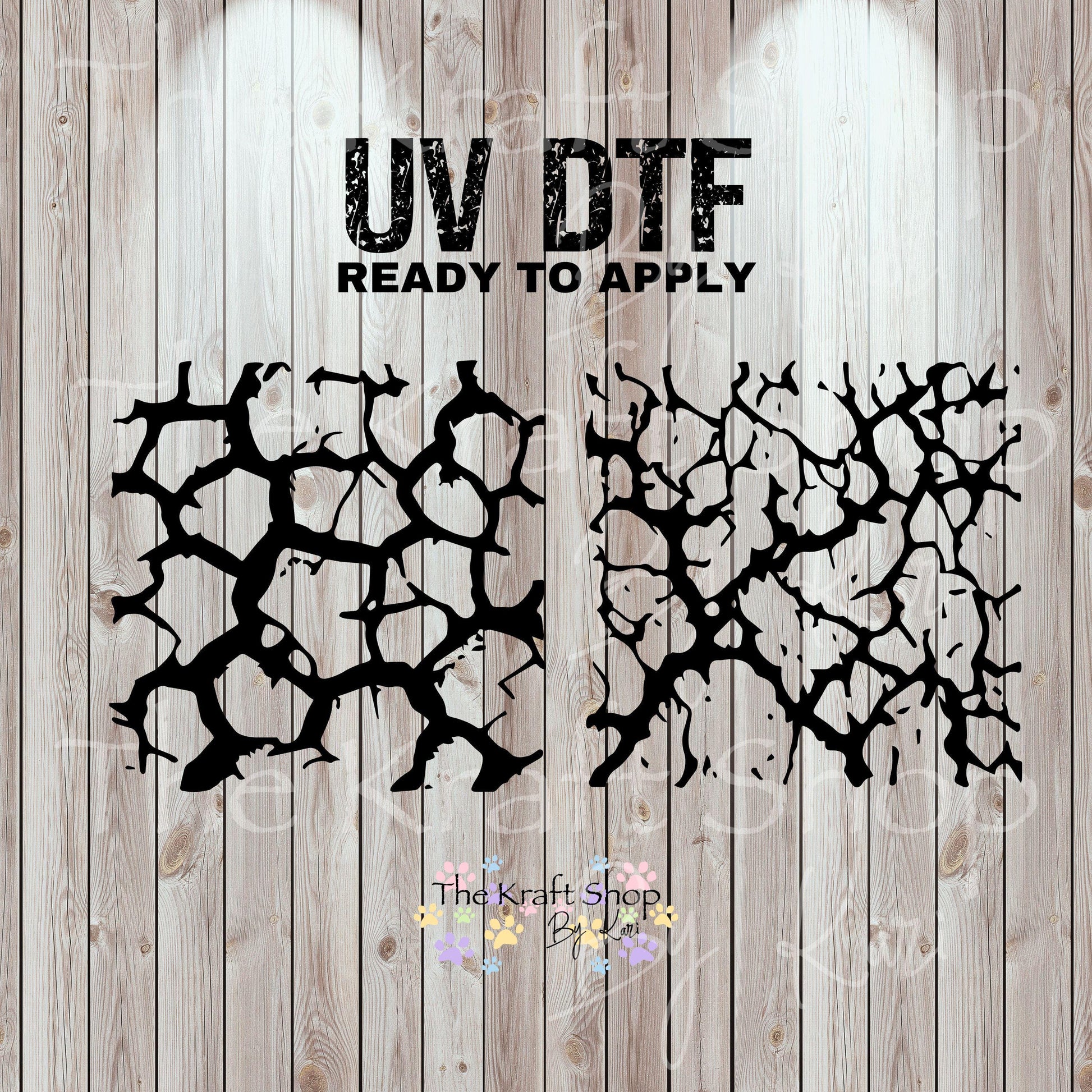 UV DTF Sticker print Cracked lines Element sheet 8x8 decal, tumbler decal, permanent sticker. #10337