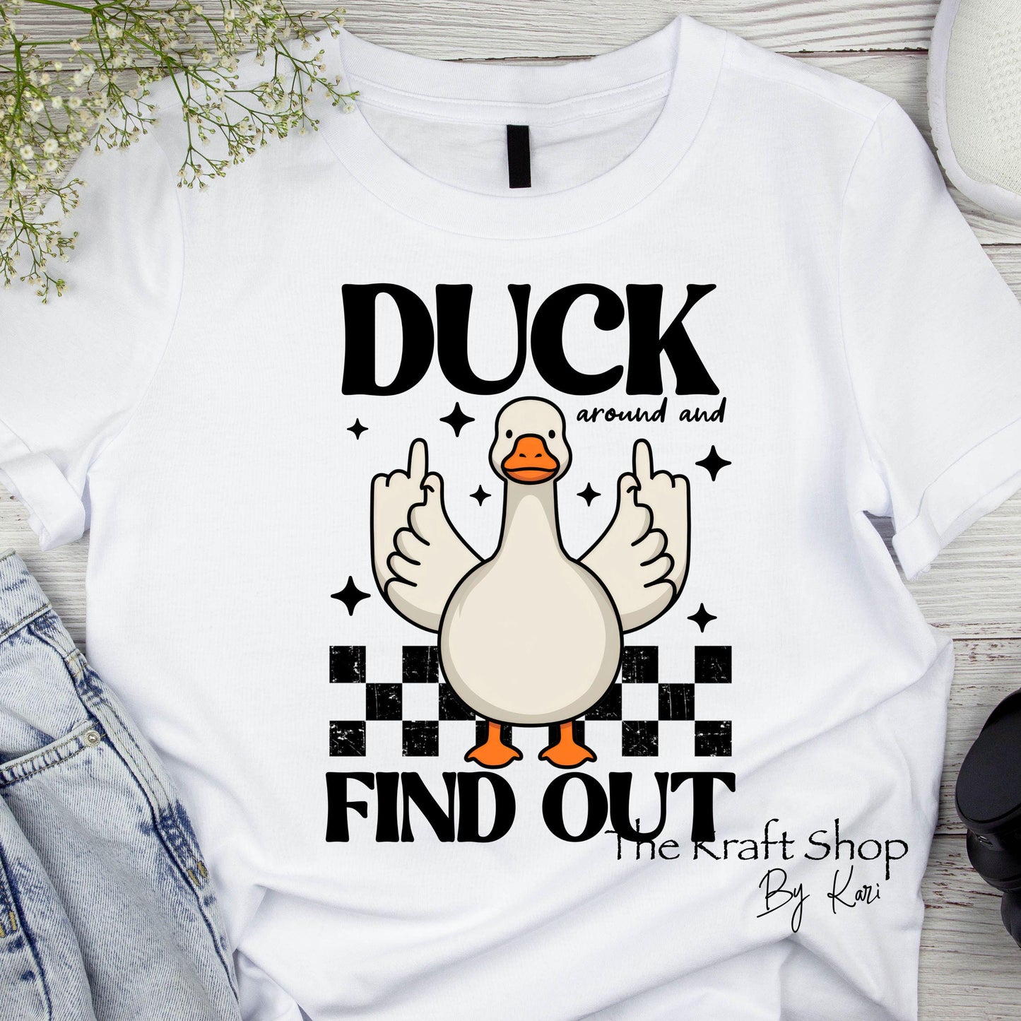 DTF ready to press transfer Duck around and find out shirt transfer, DTF Print #11564