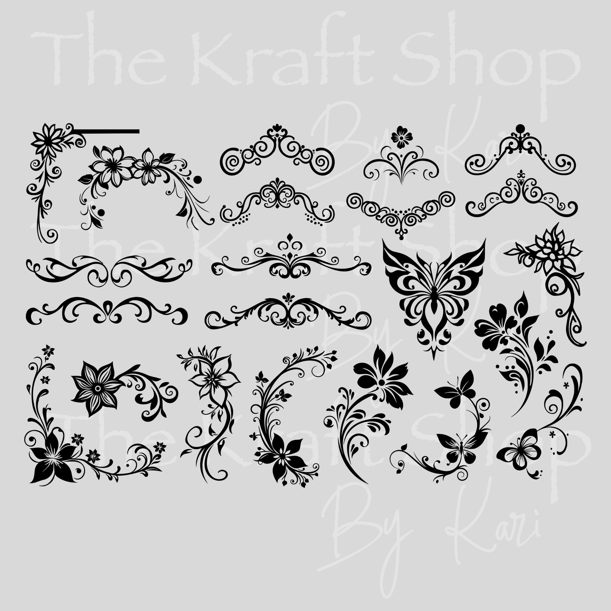UV DTF Sticker print Flourish bundle of Tooled Leather Variety pack of mixed media bundle of decals Element sheet 12x8 decal #10357