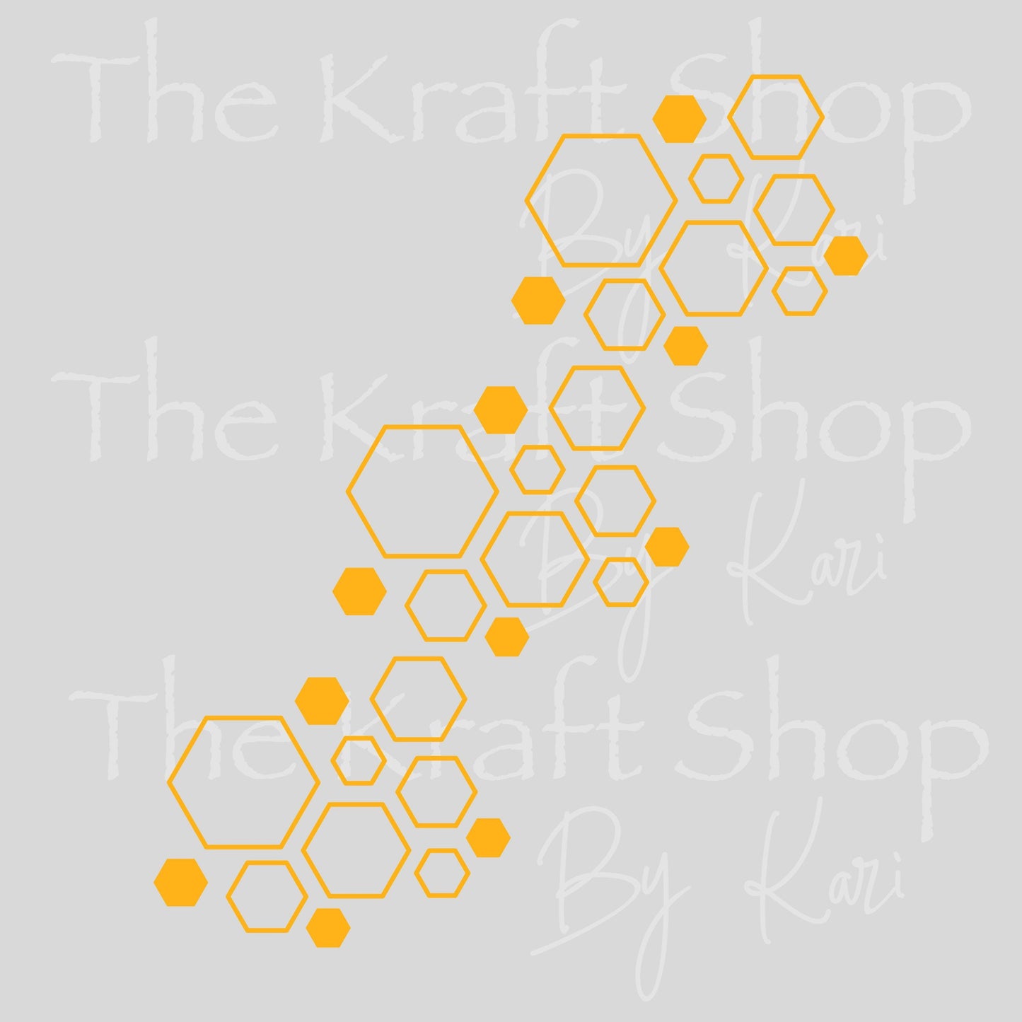 UV DTF Sticker print. Honeycomb vertical decal, tumbler decal, permanent sticker. #10349