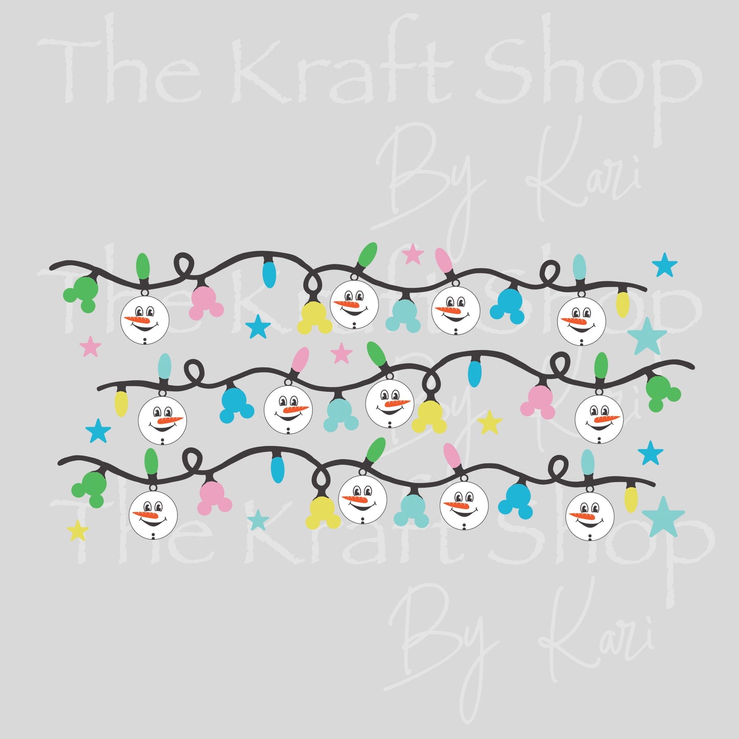 UV DTF Sticker print. Snowman and mouse Wrap Christmas decals tumbler decal. Glass can wrap. #5478