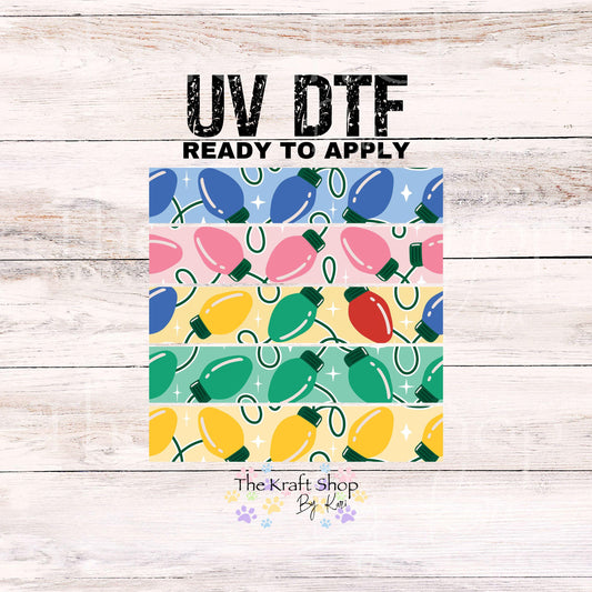 UV DTF Sticker print Christmas light strands bands mixed media bundle of band decals Element sheet 10x10 decal #7534