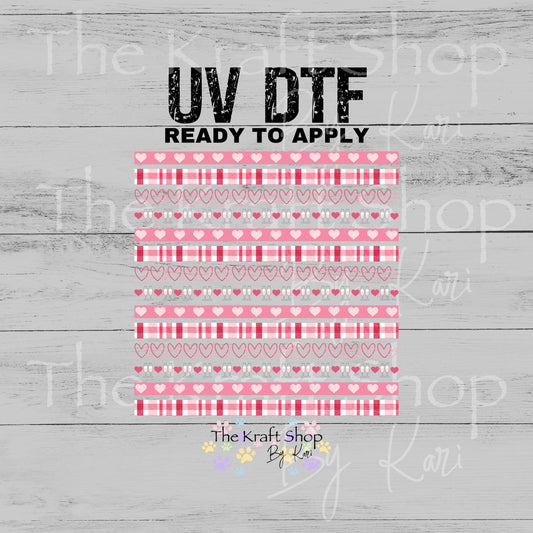 UV DTF Sticker print Valentine borders Valentine's Day mixed media bundle of decals Element sheet 10x10 decal #7615