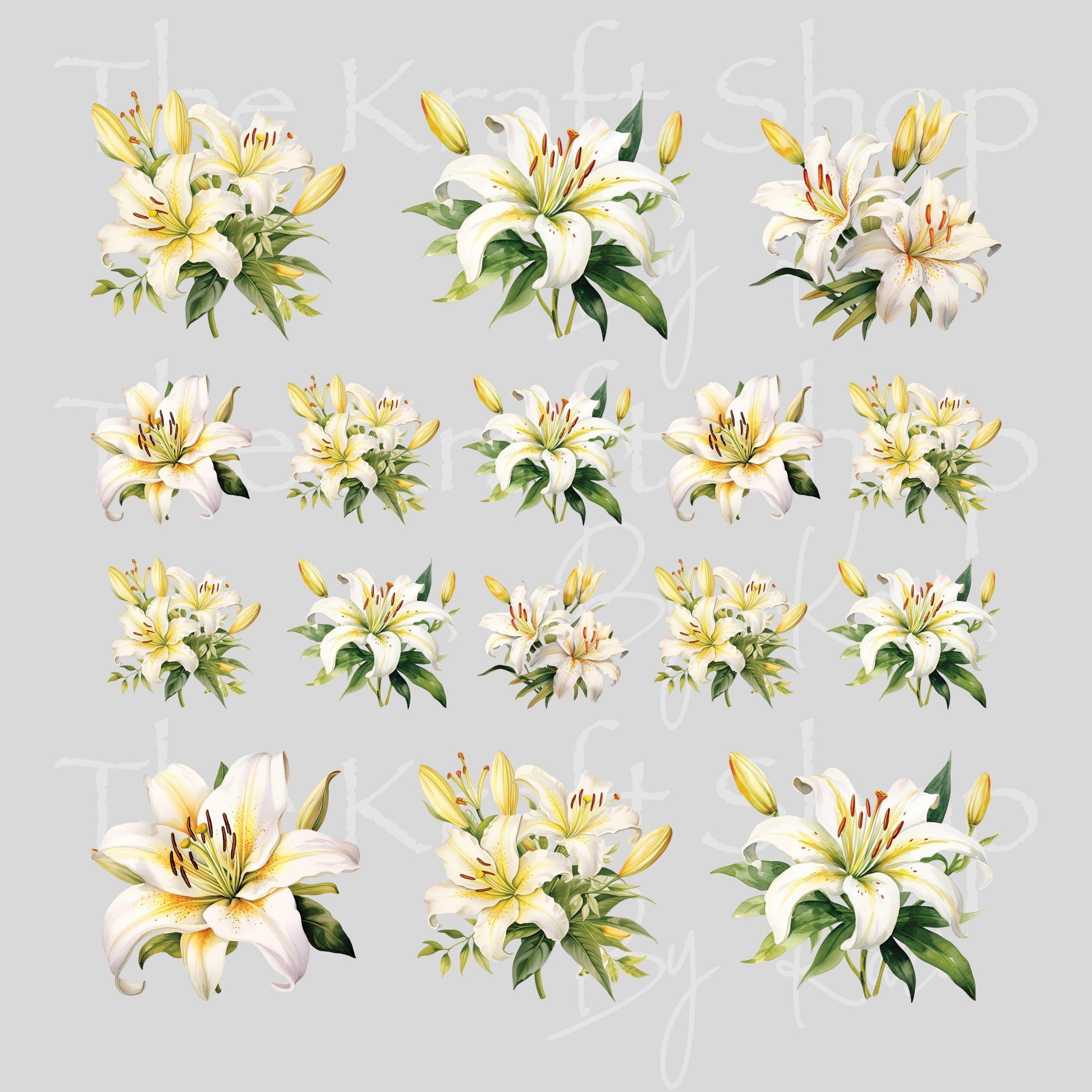 UV DTF Sticker print Yellow Lily Element sheet Mixed Media decal #10358