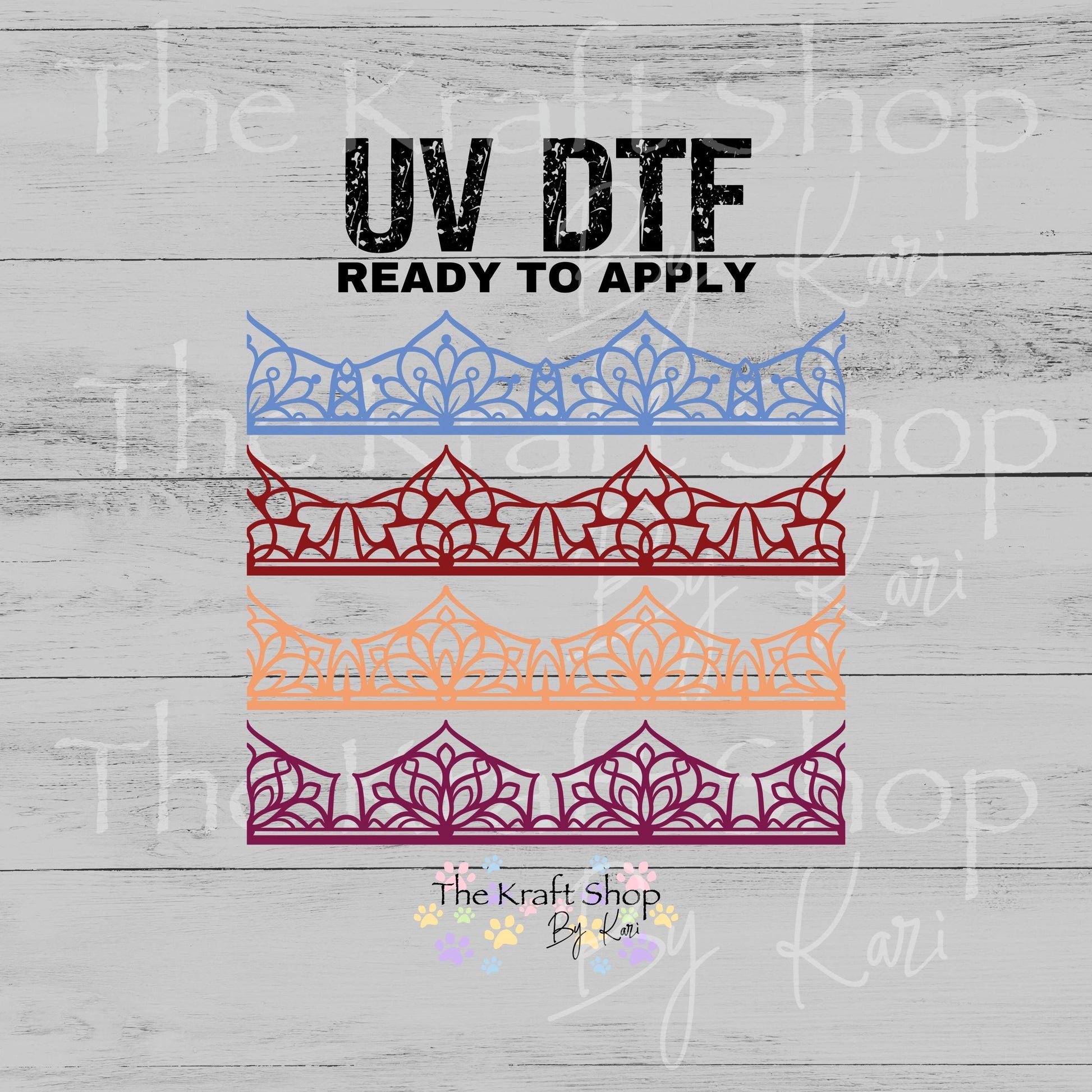 UV DTF Sticker print Abstract Lace borders mixed media bundle Element sheet #10385