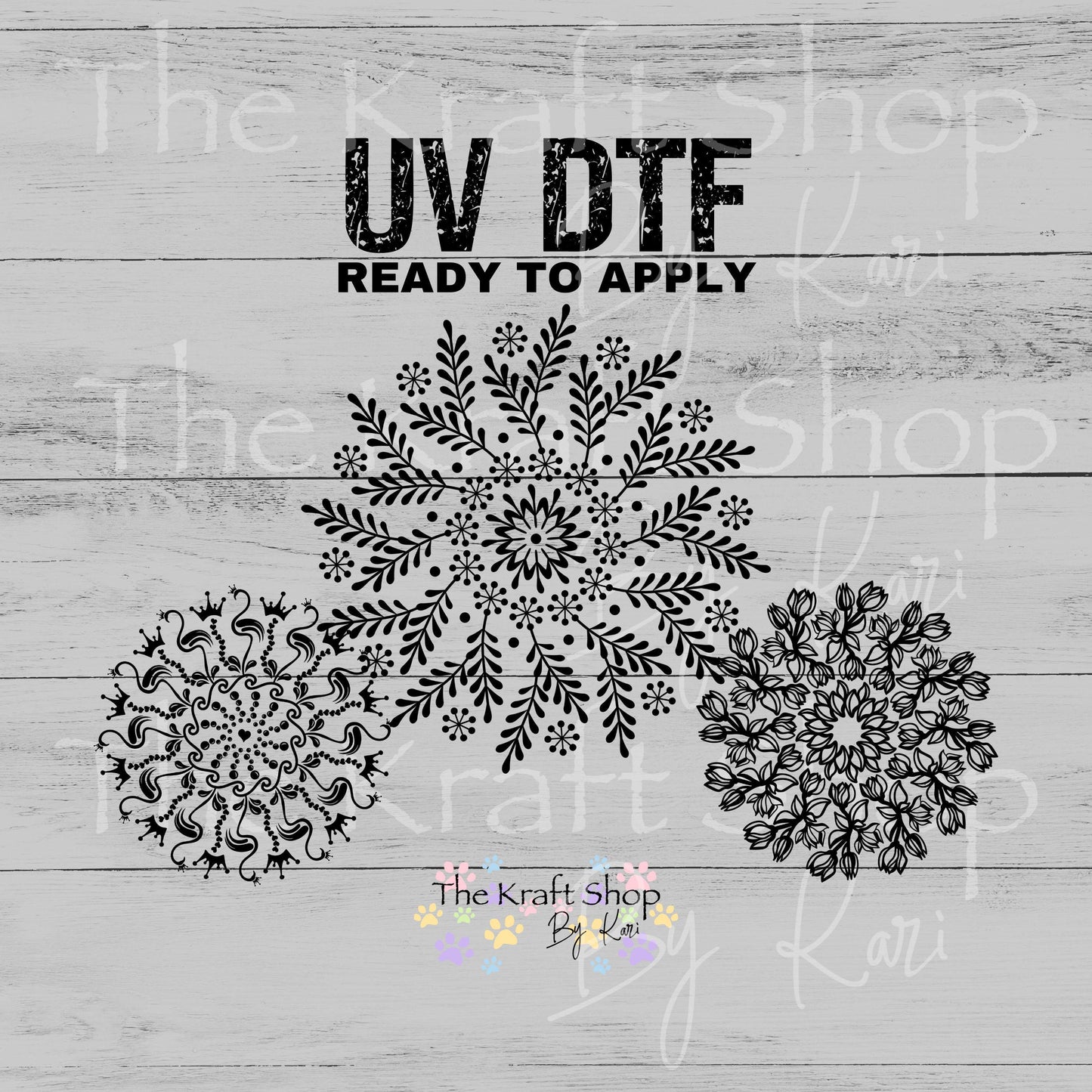 UV DTF Sticker print Flower Flamingo Magnolia Leaves mandala circle decal, tumbler decal, permanent sticker. #10390
