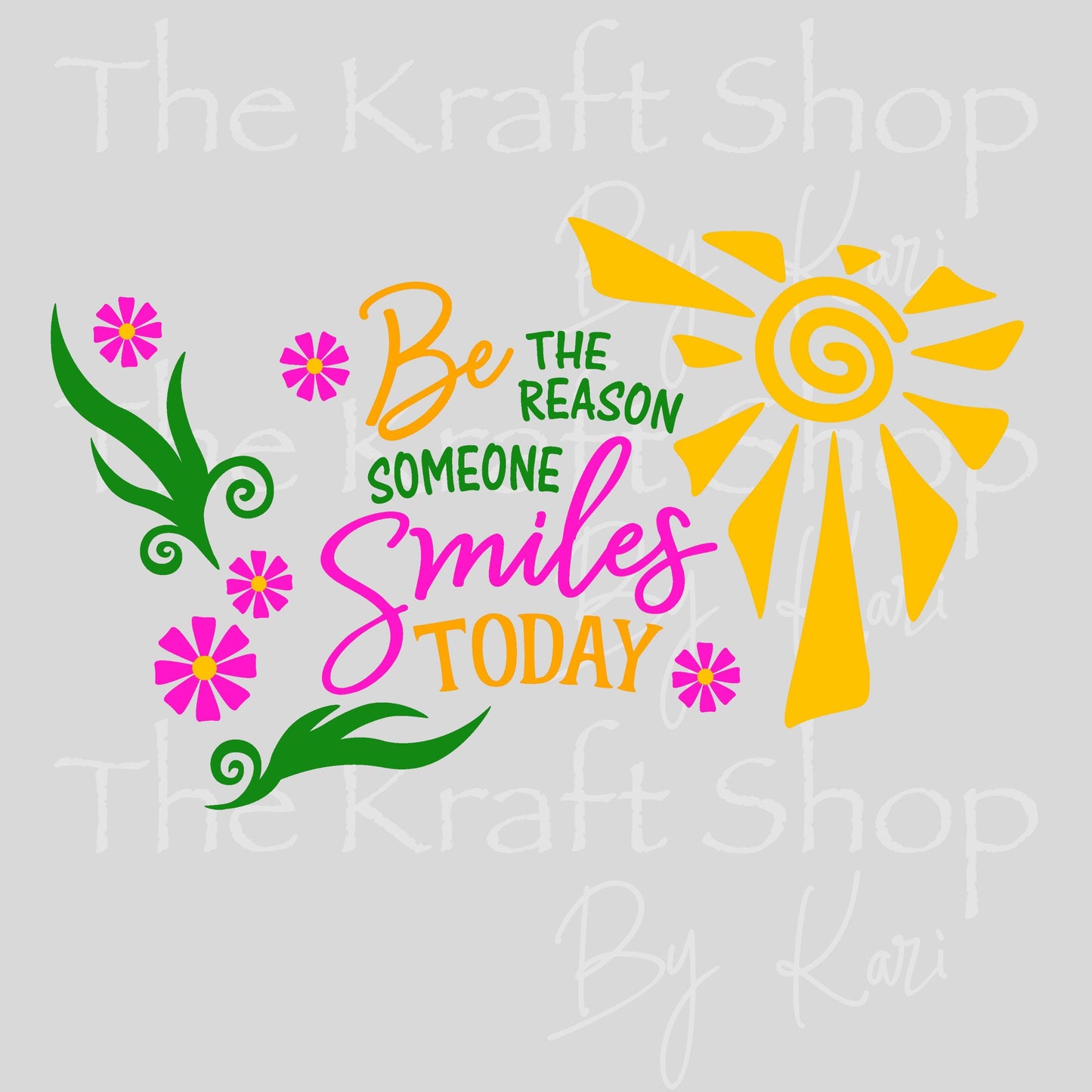 UV DTF Sticker print. Be the reason someone smiles today 24 oz tapered wrap or element sheet of decals for acrylic tumblers #5491