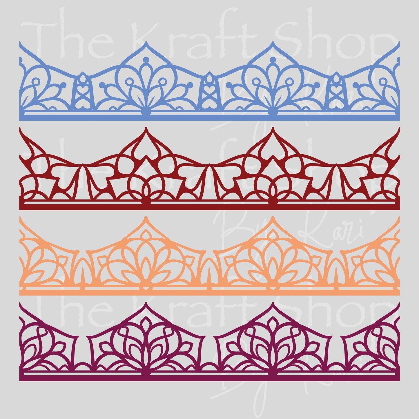 UV DTF Sticker print Abstract Lace borders mixed media bundle Element sheet #10385