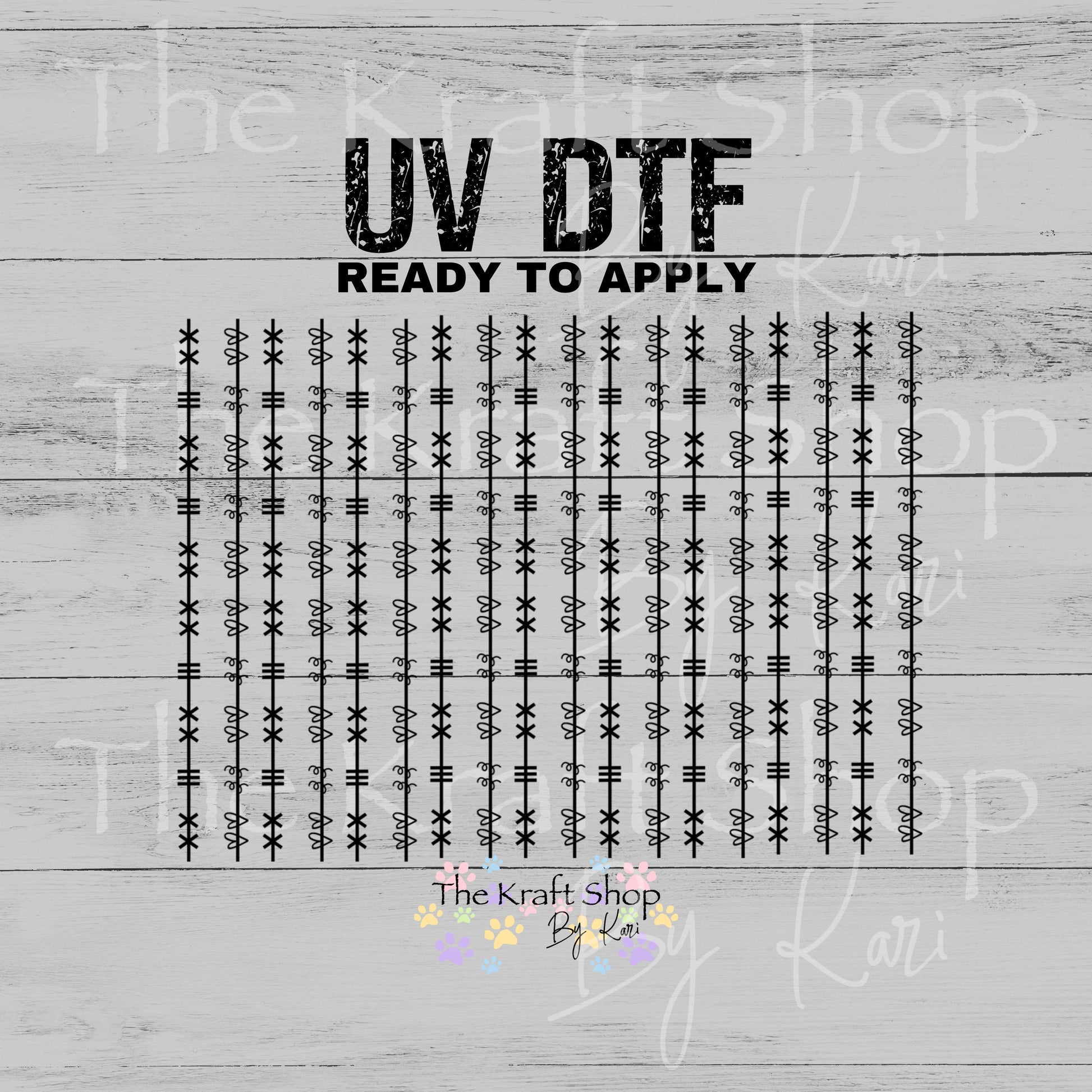 UV DTF Sticker print Patchwork lines Gendy's Cheat lines Mixed Media Element decal, tumbler decal, permanent sticker. #10391