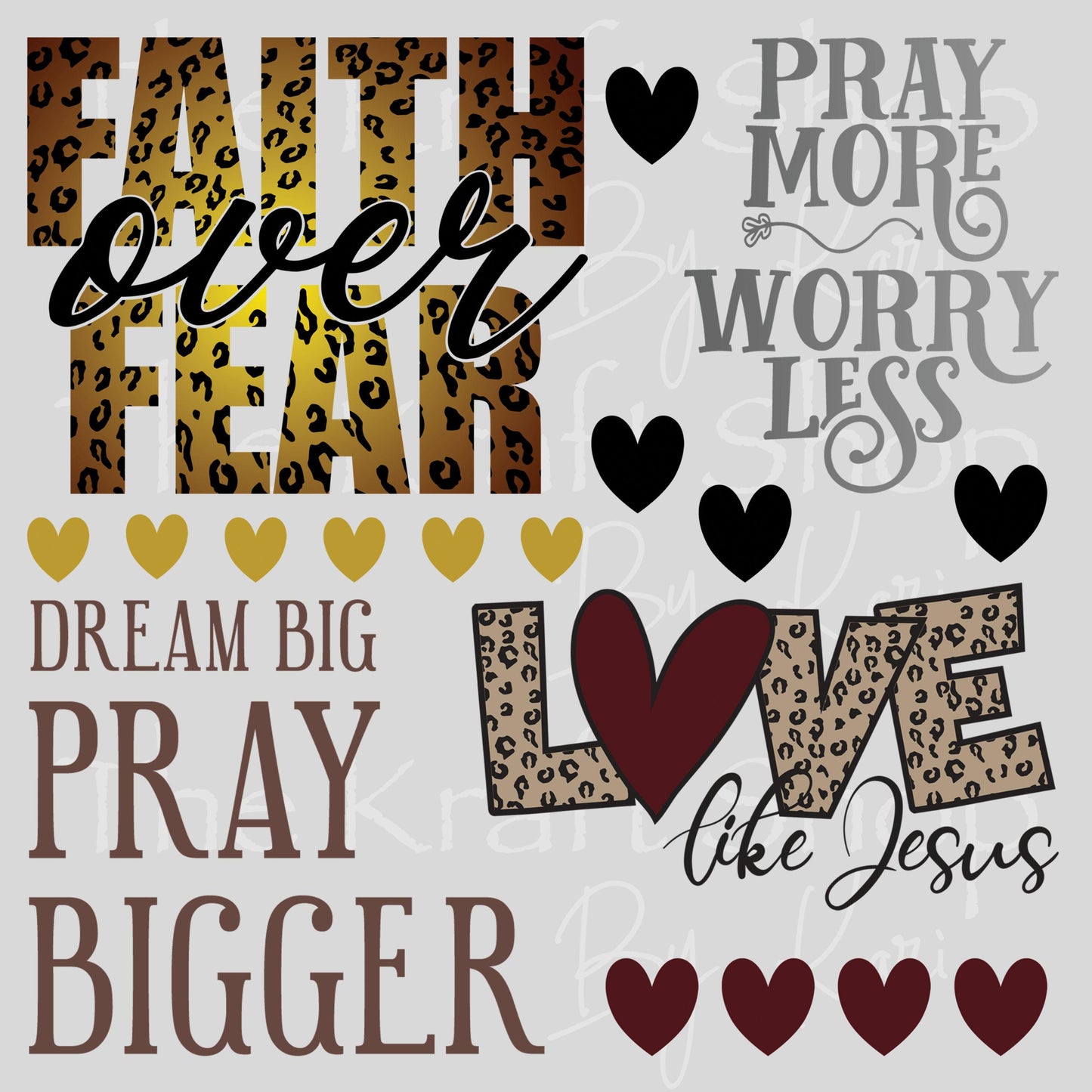 UV DTF Sticker prints. Faith Over Fear Christian Sayings decals, permanent sticker.#4590