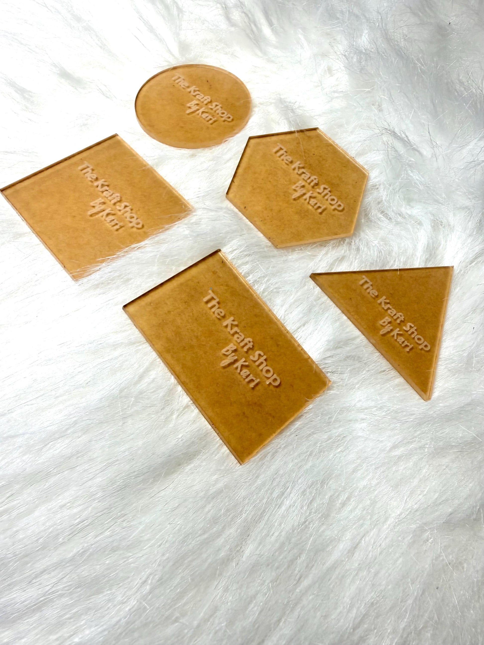 Patchwork helper Acrylic templates 5 pk used for vinyl, quilting or woodworking. Crafter supply tool. DIY supply. Router templates.