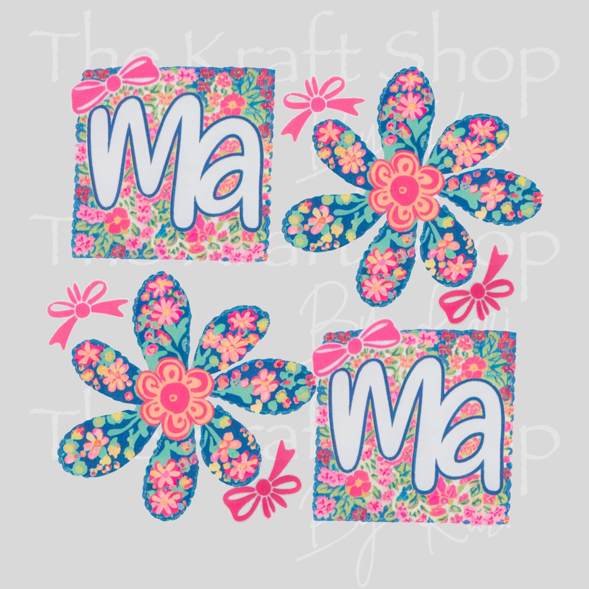 UV DTF Sticker prints. Preppy Mama Coquette summer colors decal, permanent sticker. #4613