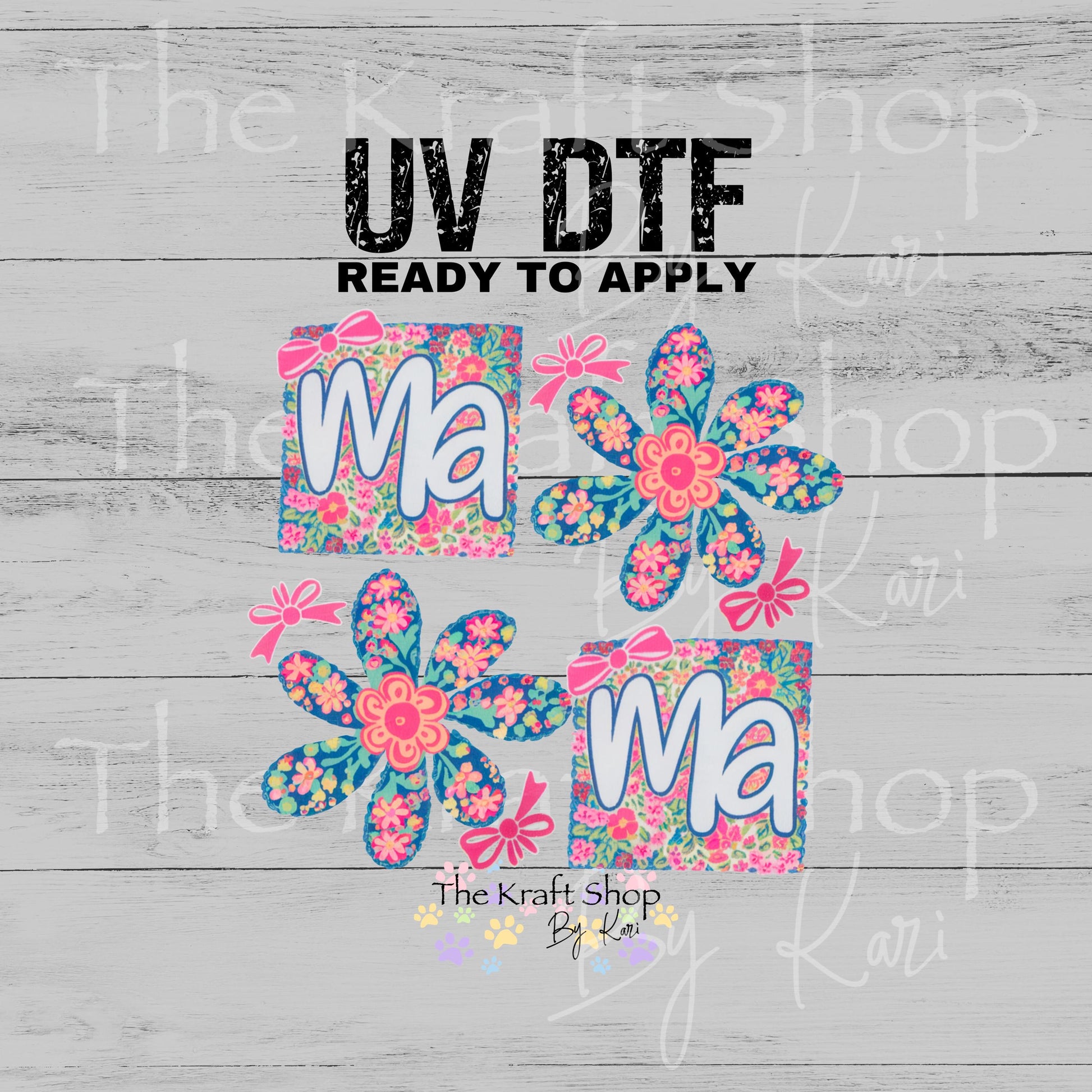 UV DTF Sticker prints. Preppy Mama Coquette summer colors decal, permanent sticker. #4613