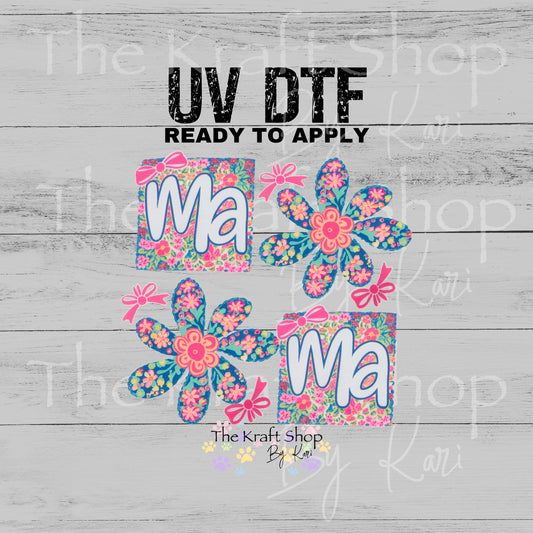 UV DTF Sticker prints. Preppy Mama Coquette summer colors decal, permanent sticker. #4613