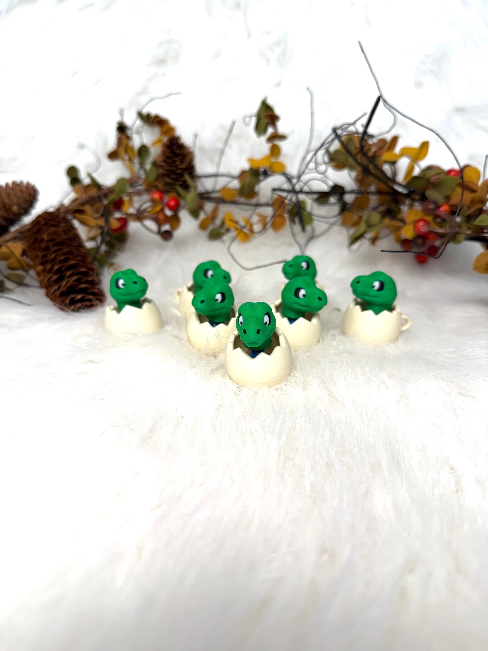 3D Dinosaur in an egg finger fidget clicker. Ready to ship.