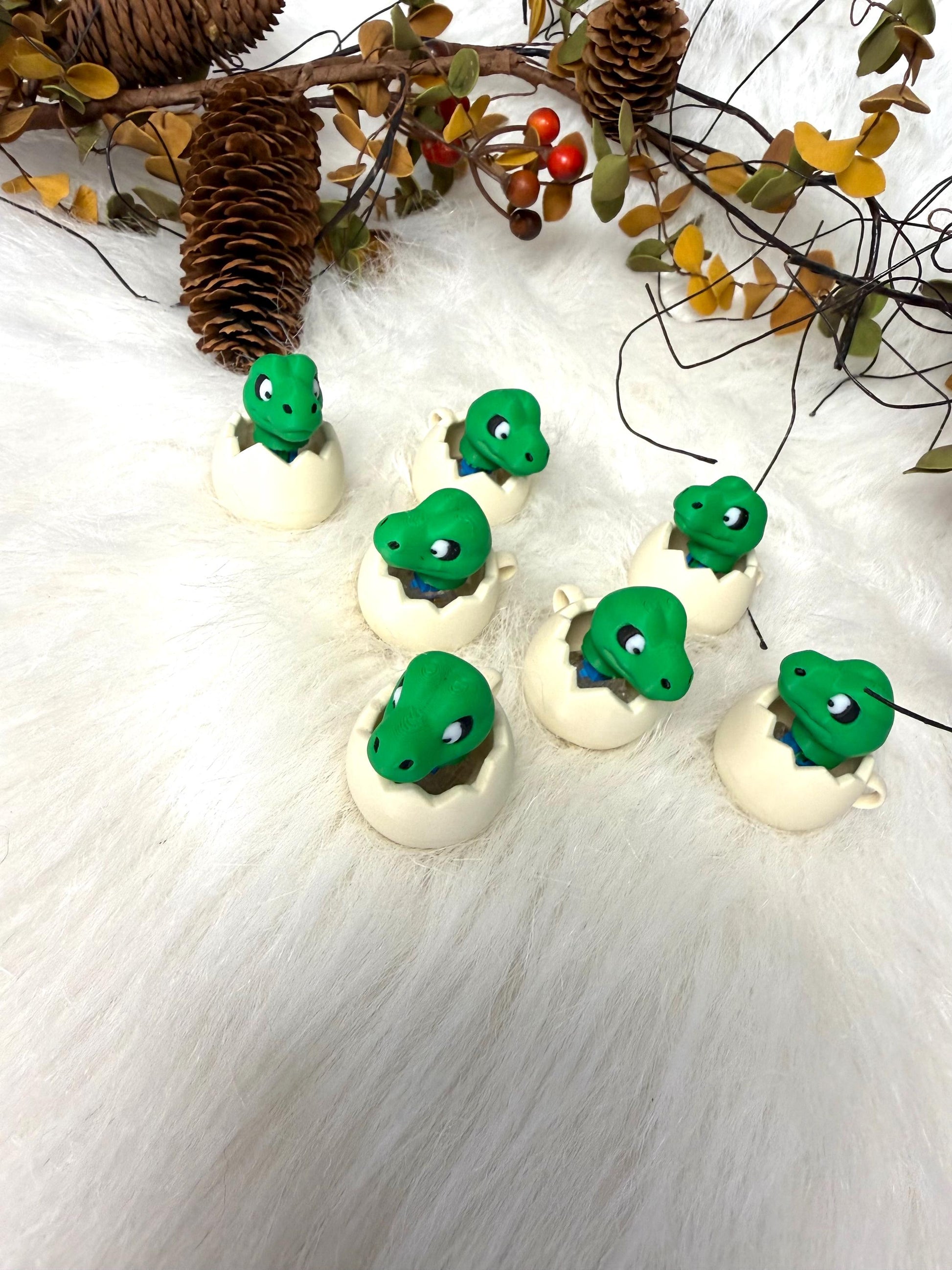 3D Dinosaur in an egg finger fidget clicker. Ready to ship.