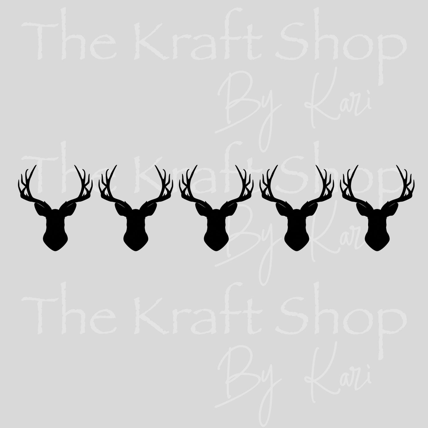 UV DTF Sticker print Deer head 5pk of decals, tumbler decal, permanent sticker. #1090