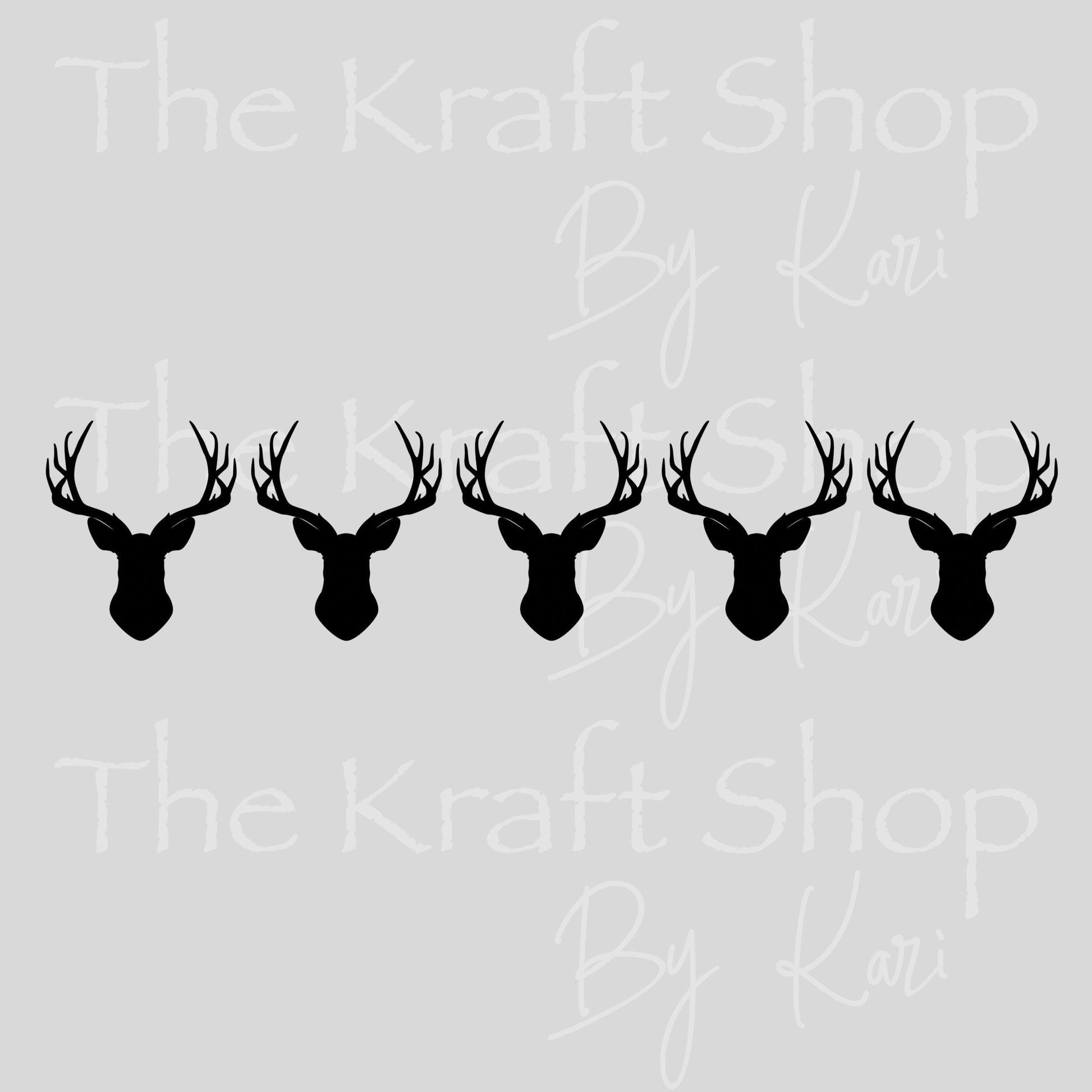 UV DTF Sticker print Deer head 5pk of decals, tumbler decal, permanent sticker. #1090