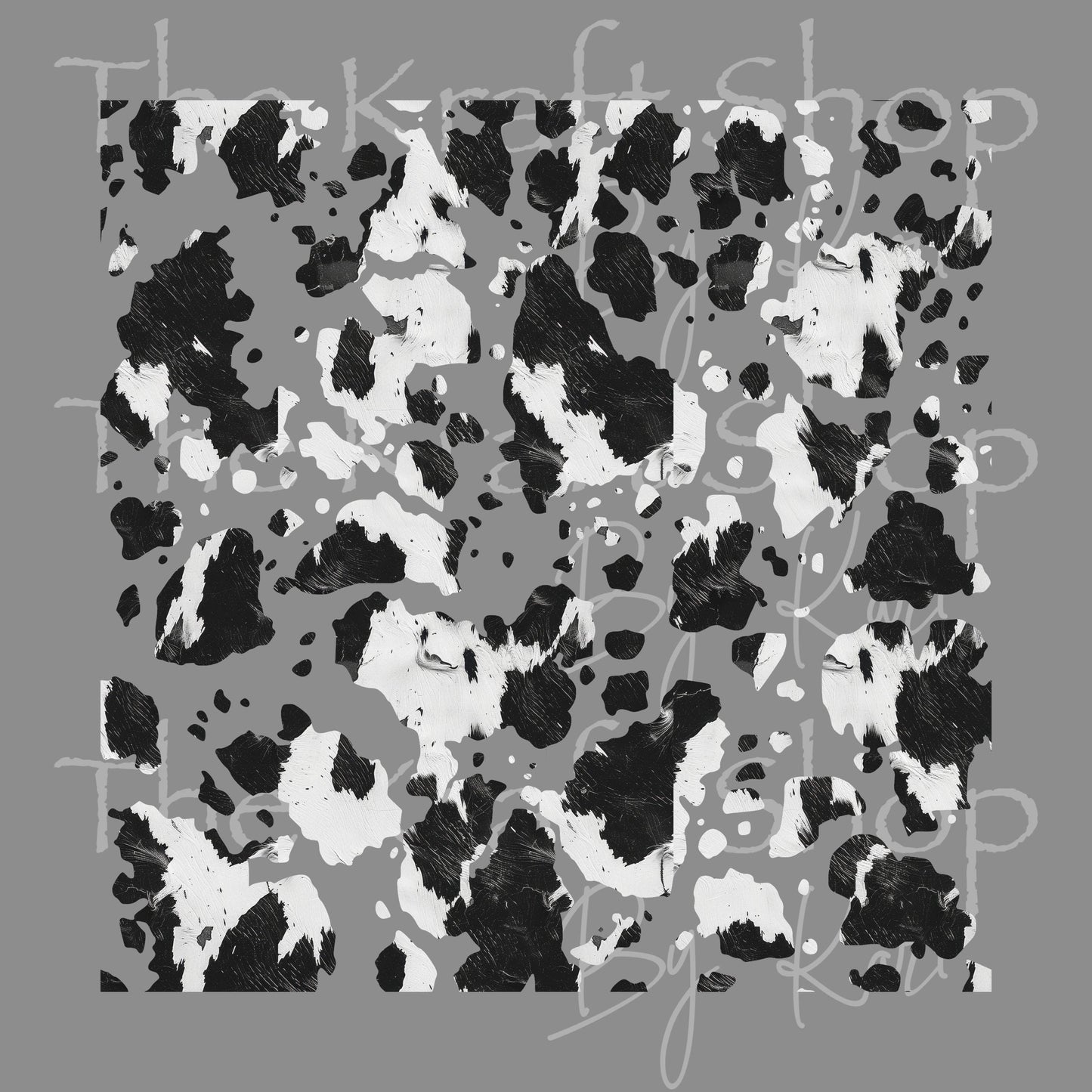 UV DTF Sticker print Cow spot cowhide white and black decal, tumbler decal, permanent sticker #10418