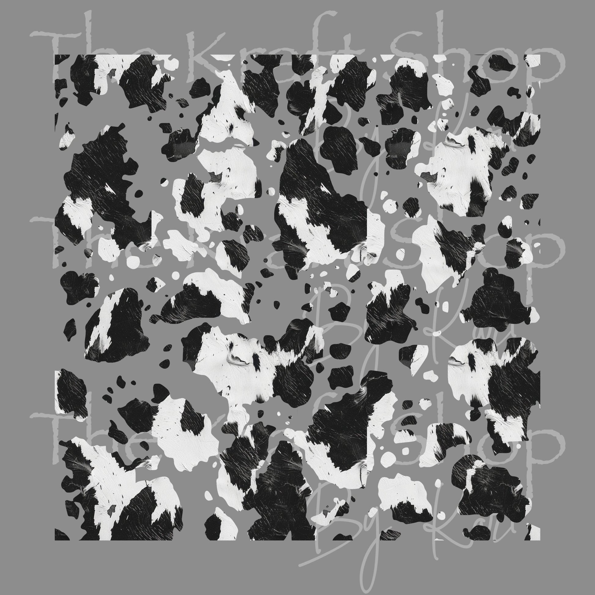 UV DTF Sticker print Cow spot cowhide white and black decal, tumbler decal, permanent sticker #10418