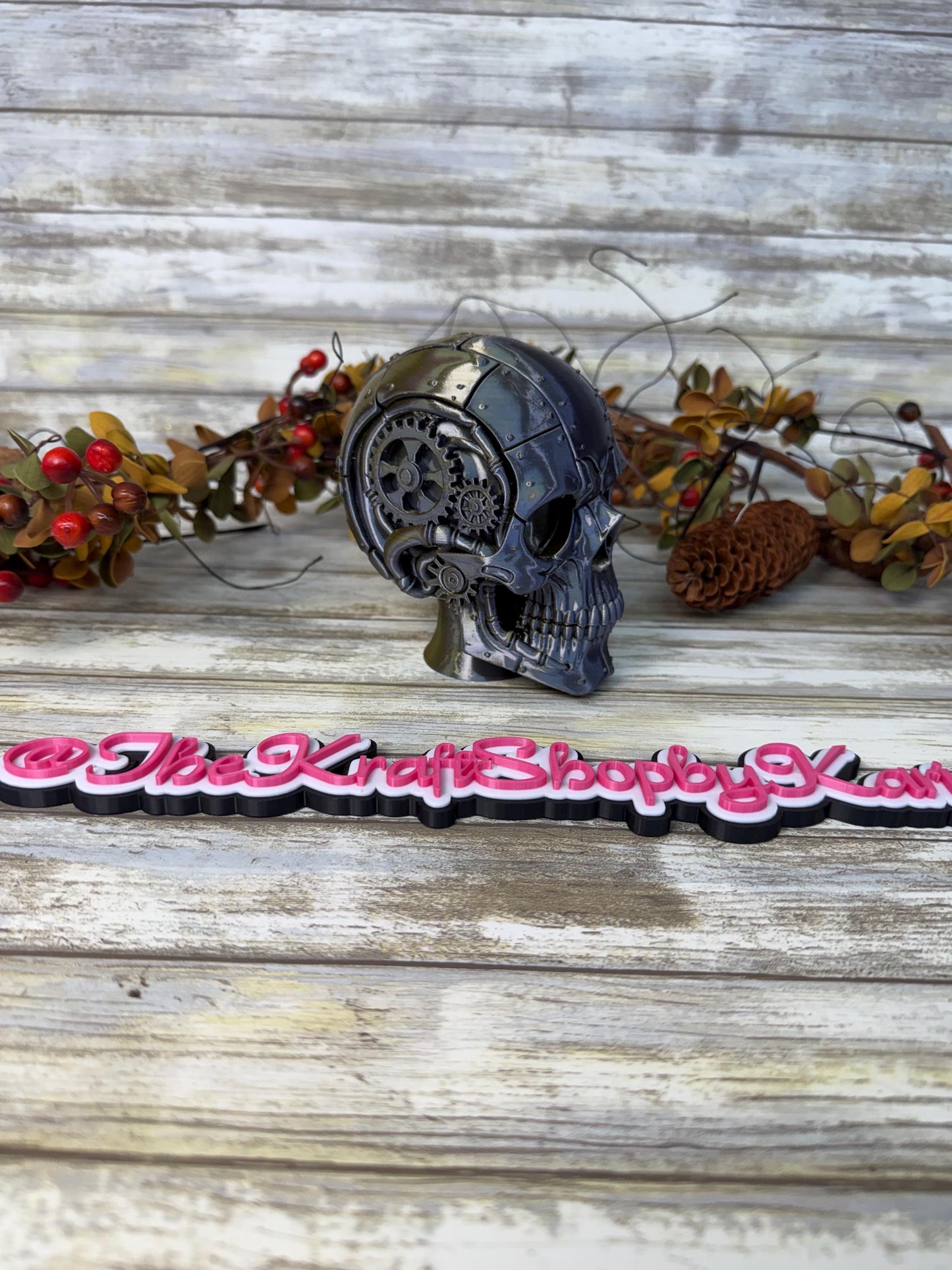 3D Steam punk skull decoration. Ready to ship.