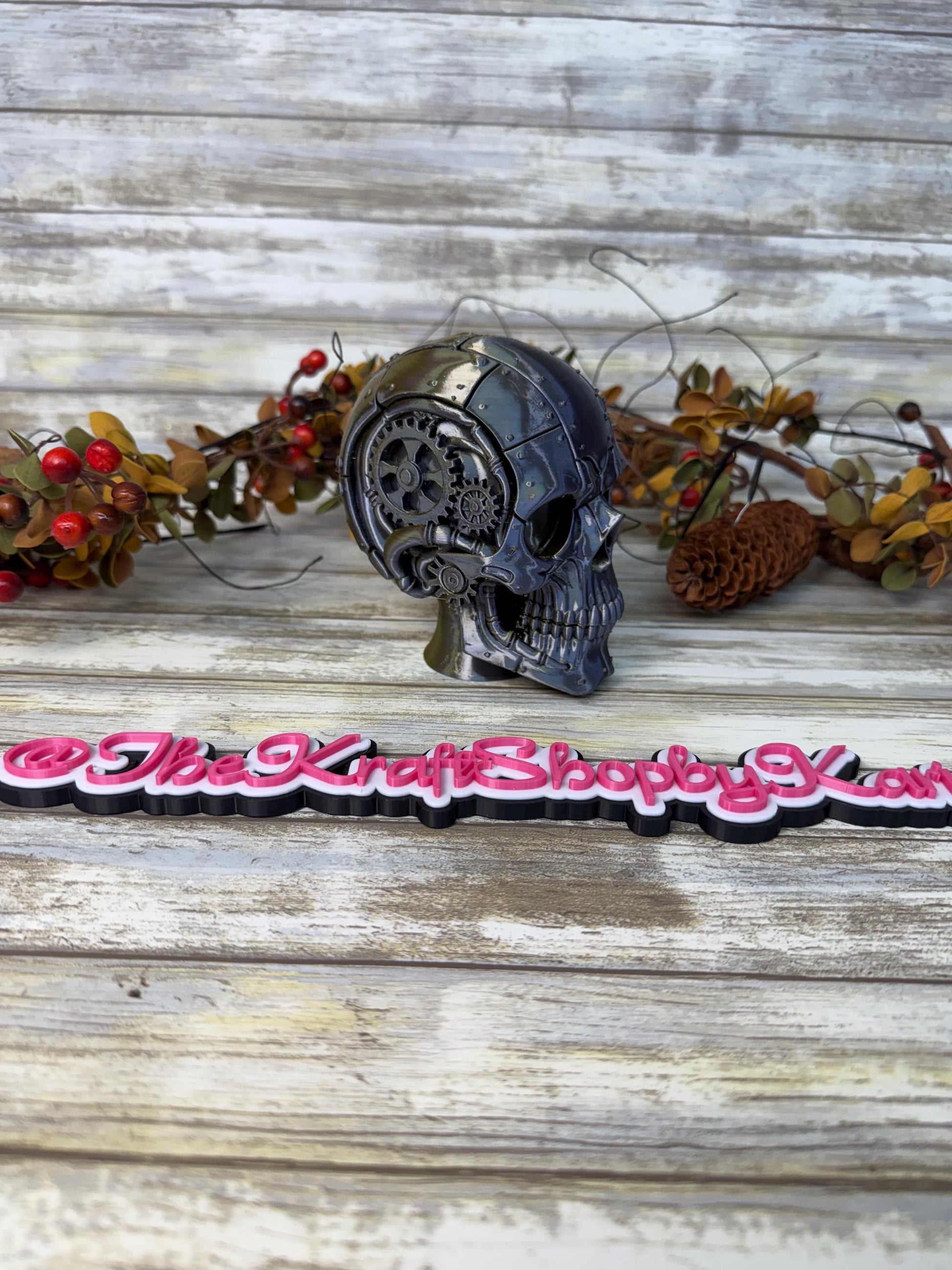 3D Steam punk skull decoration. Ready to ship.