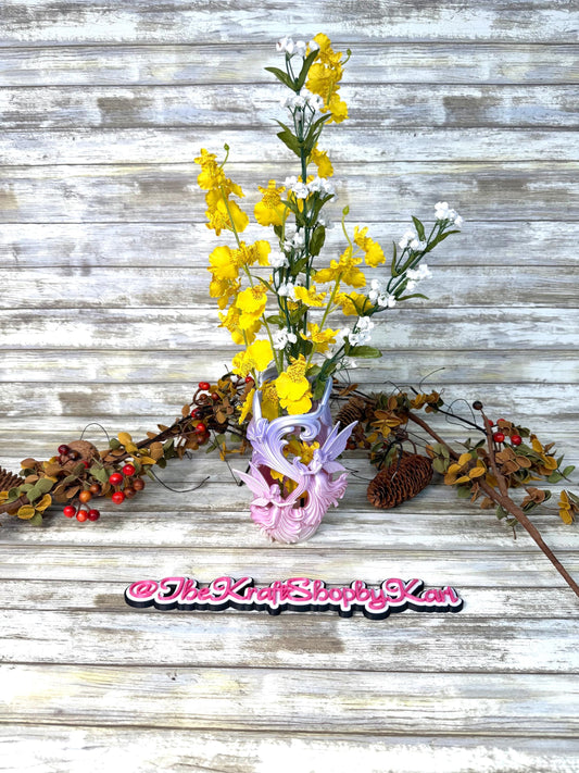 3D Ombre dried flower fairy vase decoration. Ready to ship.