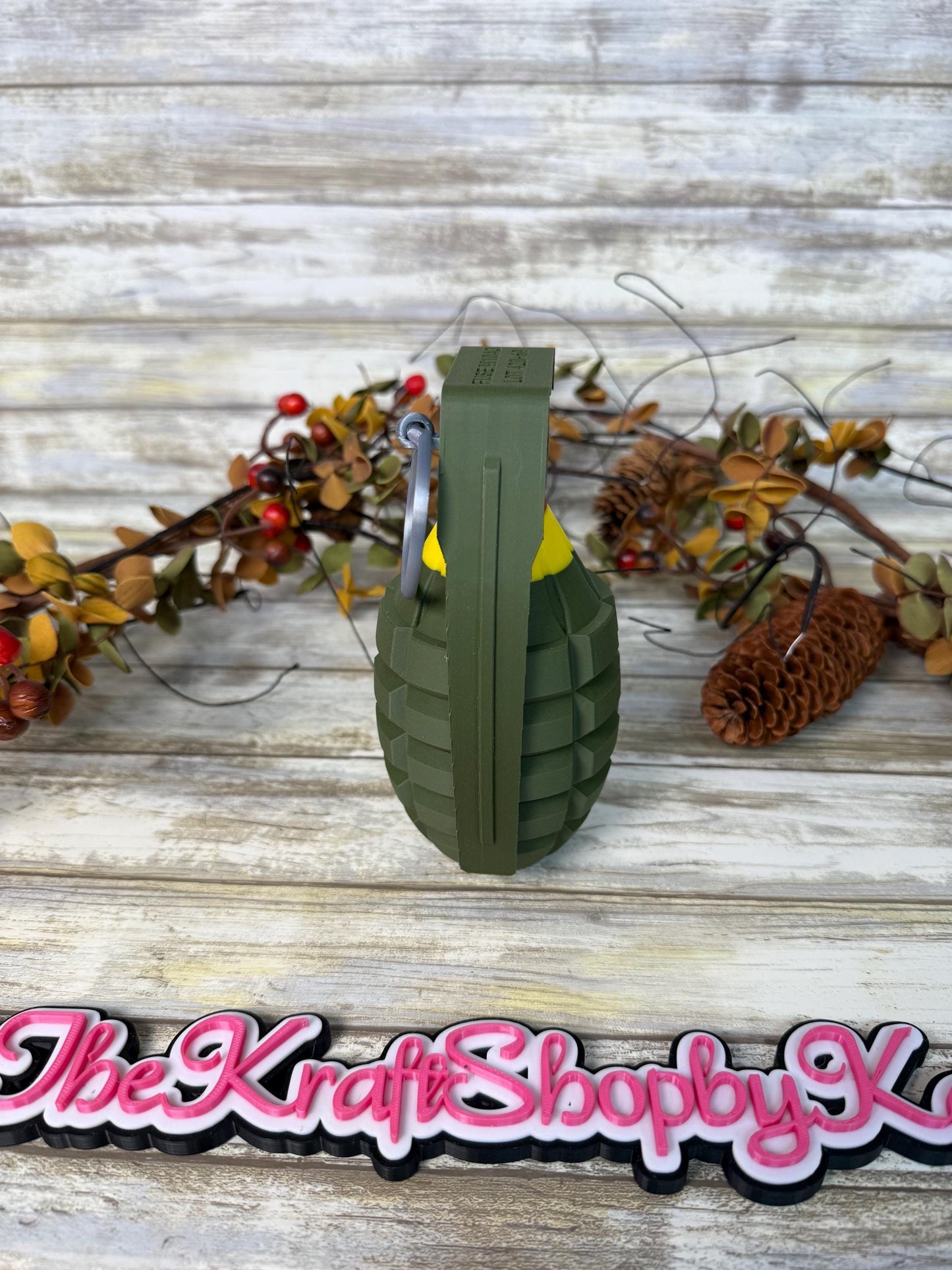 3D Green fake granade toy. Ready to ship.