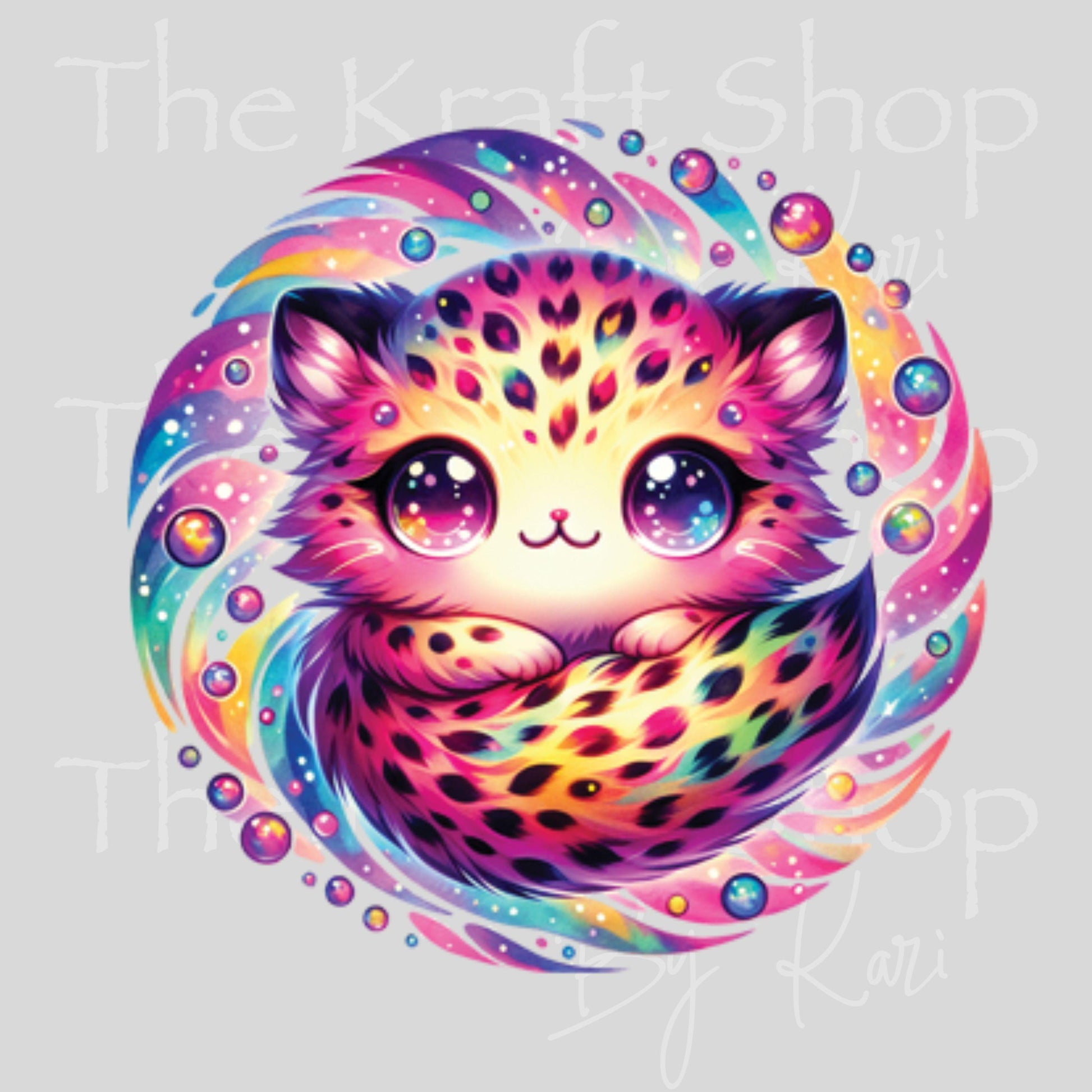 UV DTF Sticker print Lisa cat with bold vibrant colors decal, tumbler decal, permanent sticker. #7659