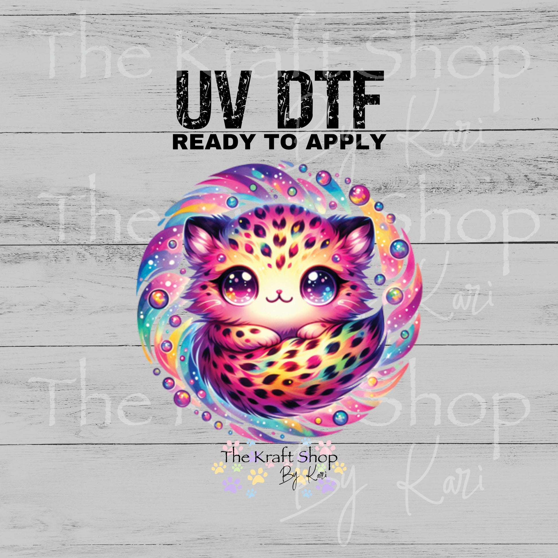 UV DTF Sticker print Lisa cat with bold vibrant colors decal, tumbler decal, permanent sticker. #7659