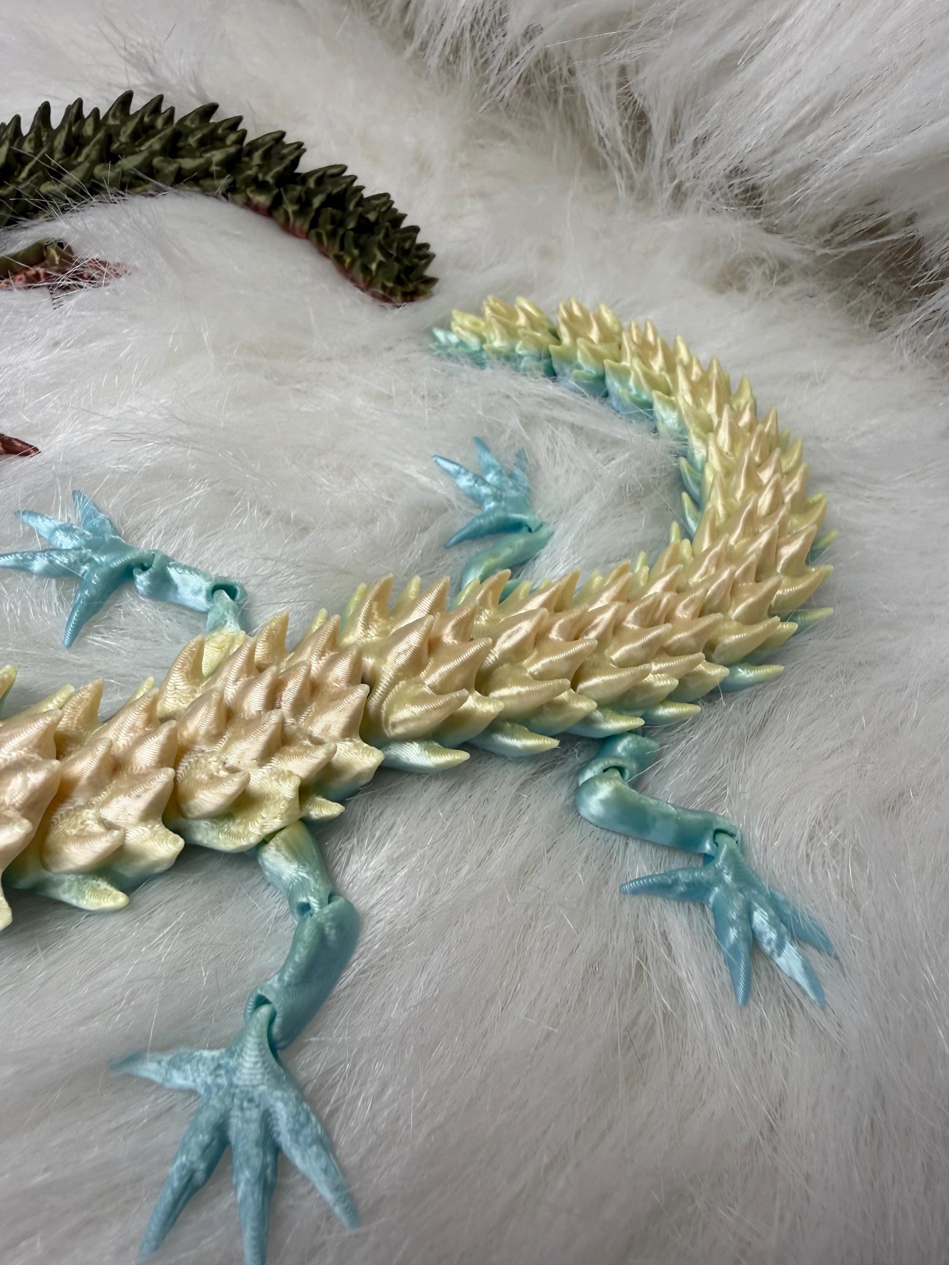 3D flexi lizard. Multi color rainbow silk Ready to ship.
